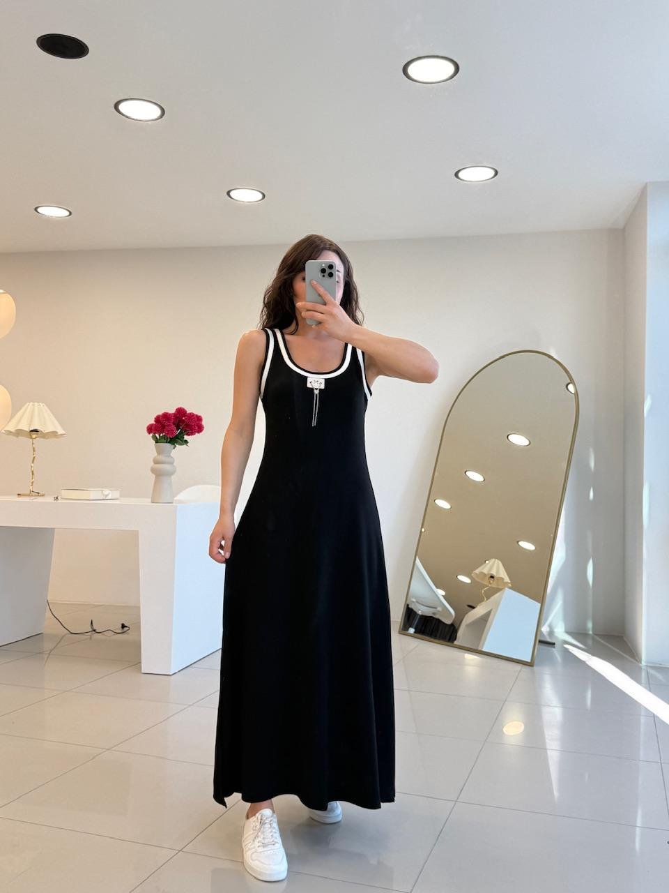 MODAL KUMAŞ BİYELİ ELBİSE