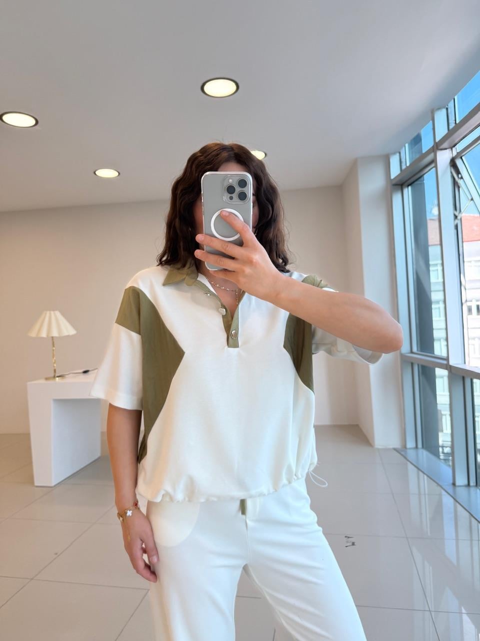 MODAL KUMAŞ İKİLİ TASARIM TAKIM BEYAZ