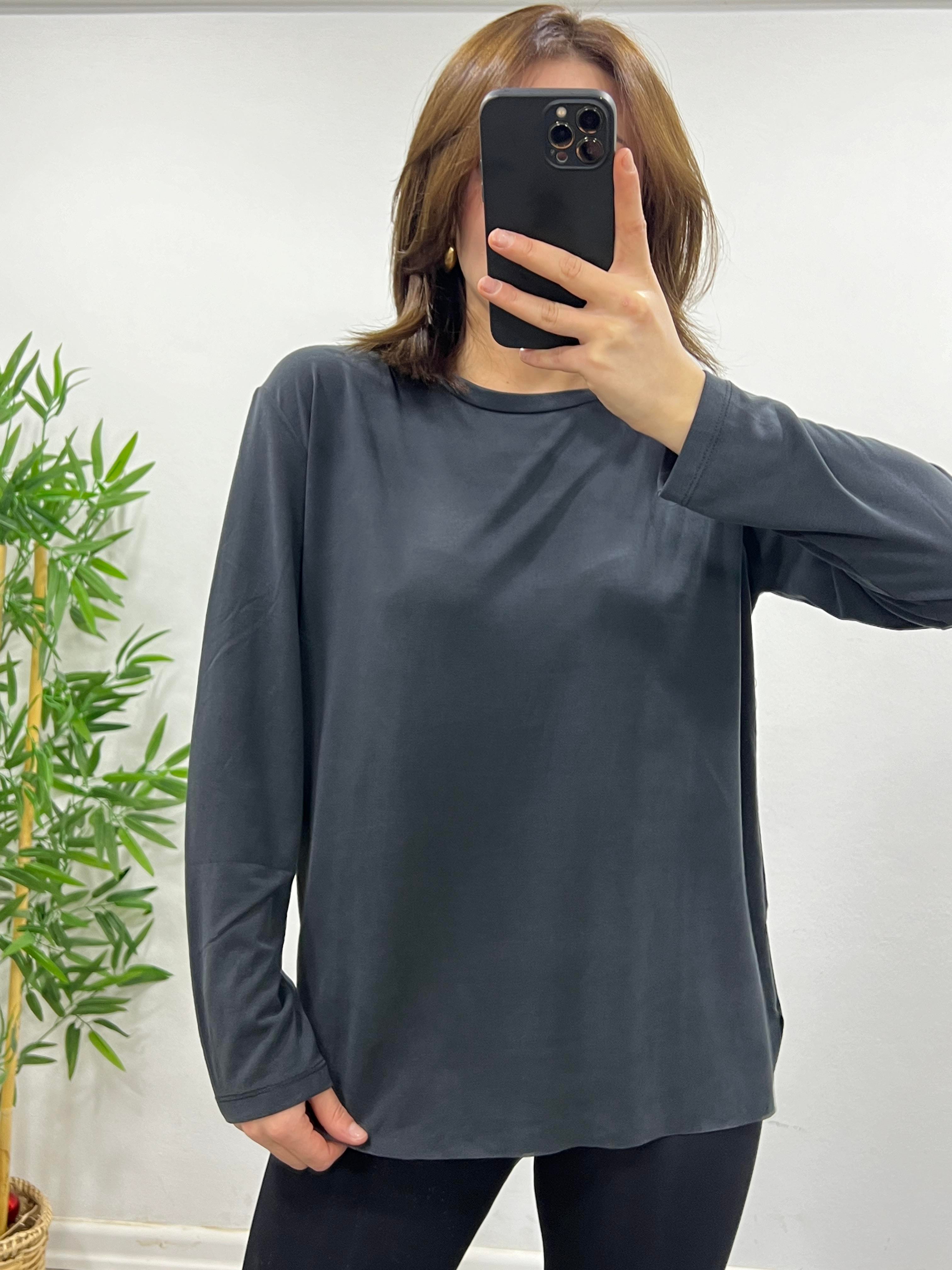 MODAL KUMAŞ O.MARKA UZUN KOLU BASİC ANTRASİT