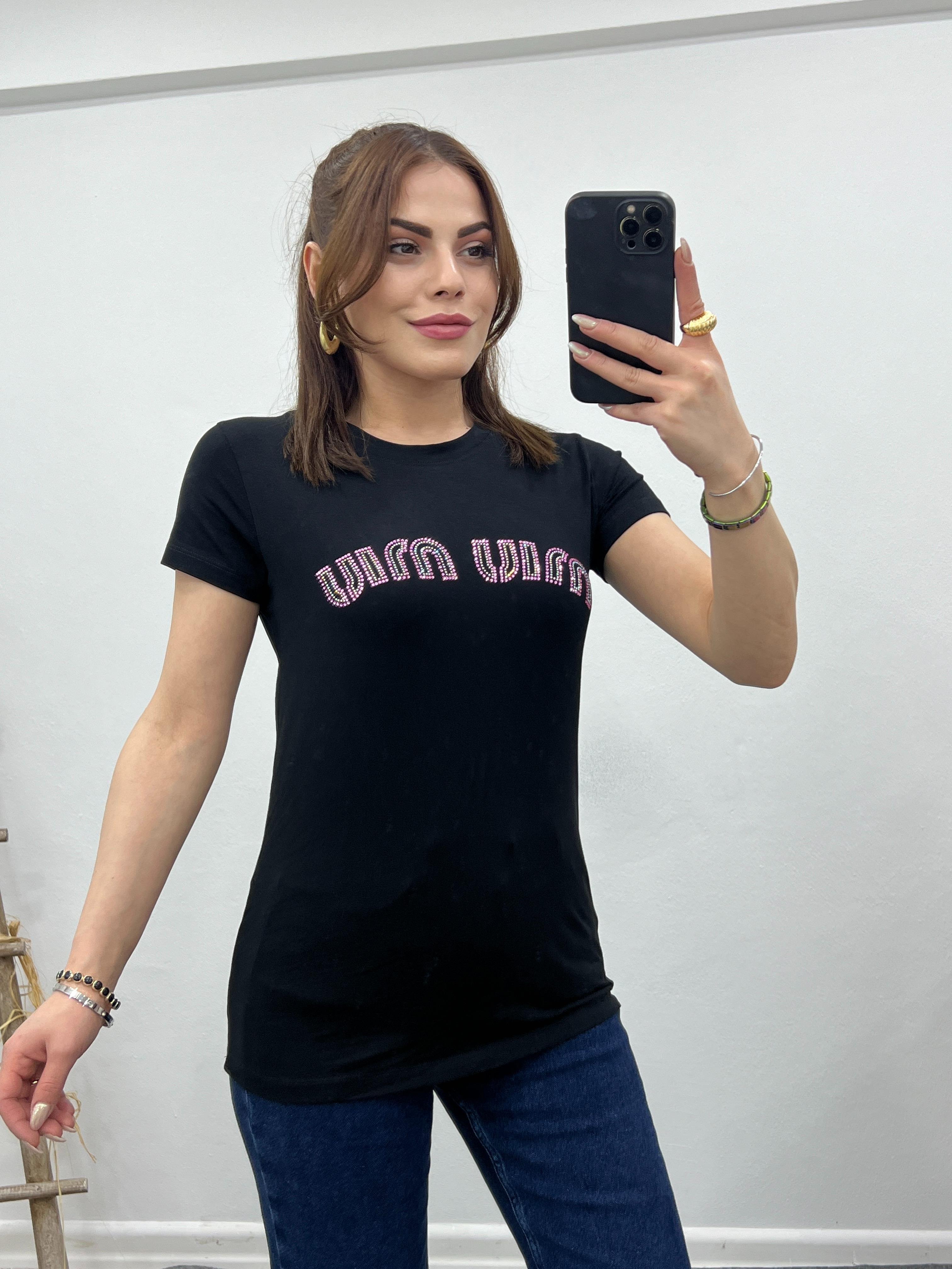 O.MARKA 1.SINIF KALİTE TAŞLI TSHİRT SİYh