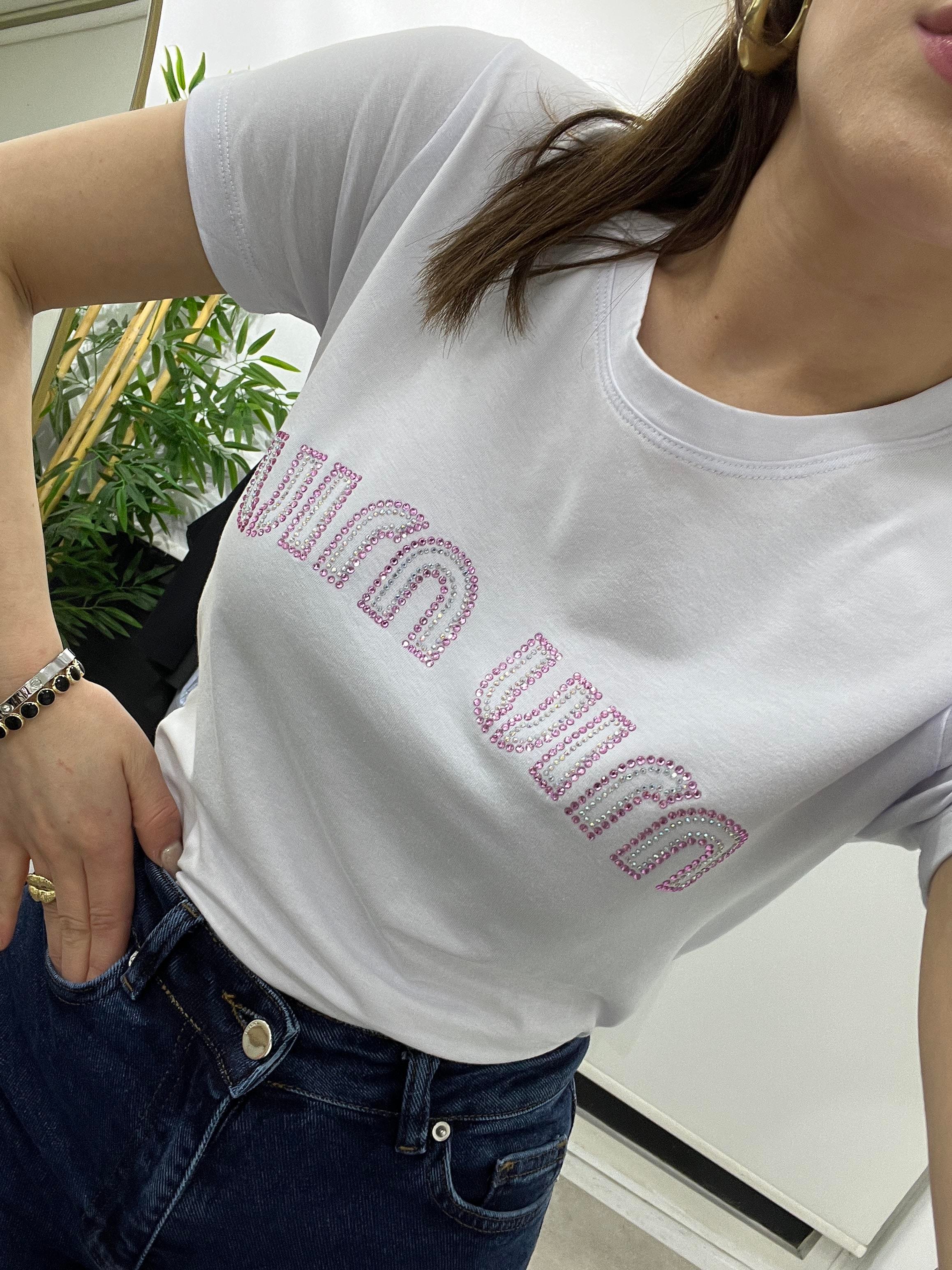 O.MARKA 1.SINIF KALİTE TAŞLI TSHİRT BEYAZ