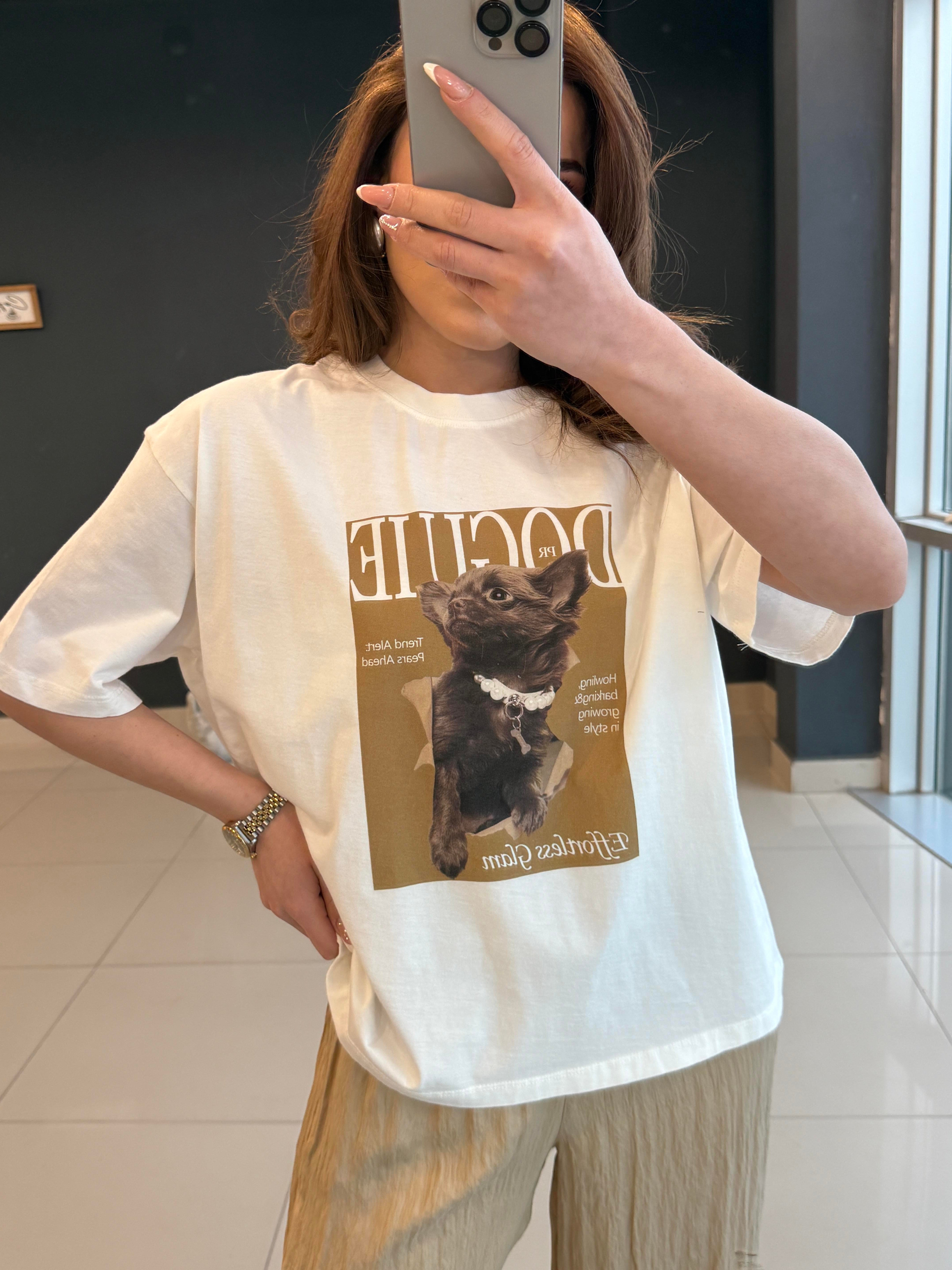 ÖNÜ BASKILI BEYAZ THİŞÖRT