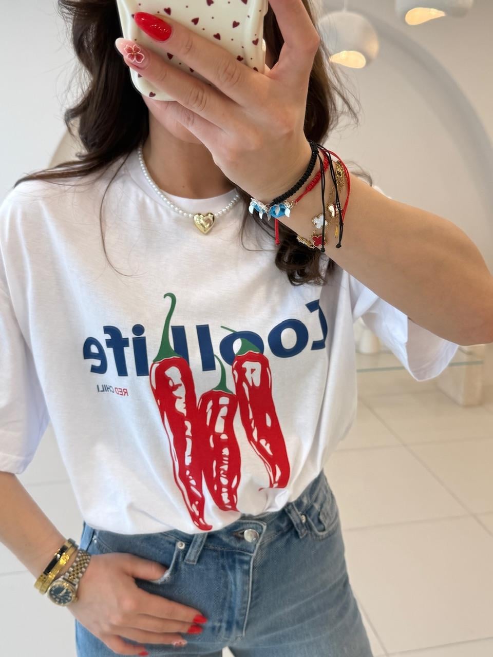 ÖNÜ BASKILI TSHIRT ( COOLLİFE )