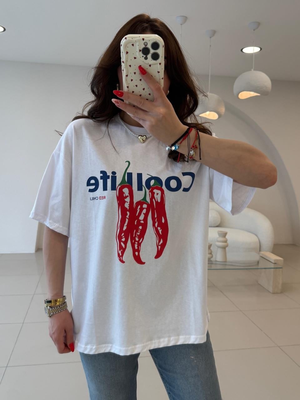 ÖNÜ BASKILI TSHIRT ( COOLLİFE )