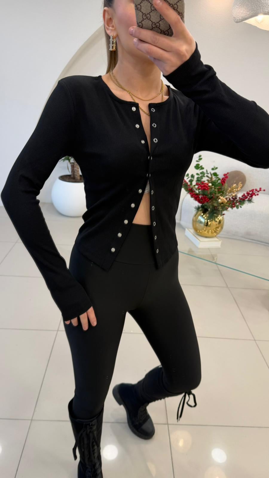 ÖNÜ FULL ÇITLI BADY SİYAH