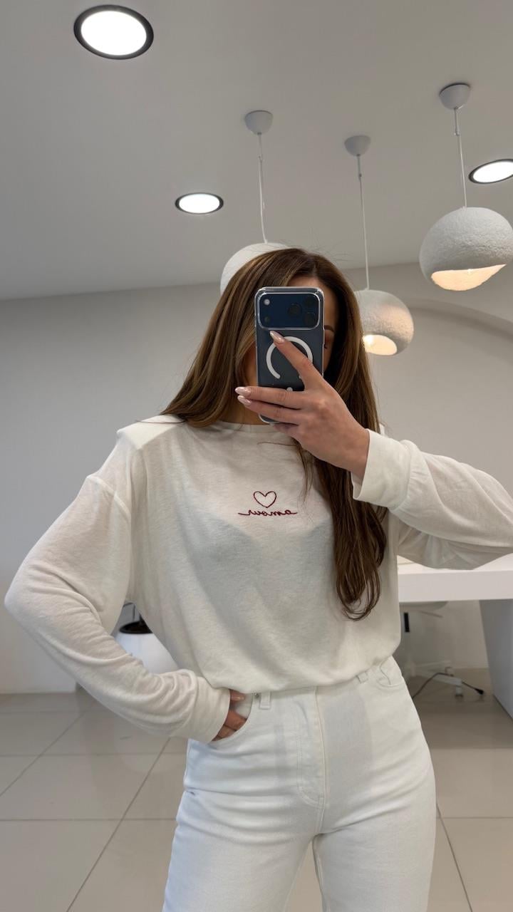 ÖNÜ YAZILI PAMUK BASİC EKRU