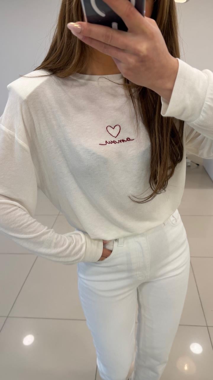 ÖNÜ YAZILI PAMUK BASİC EKRU