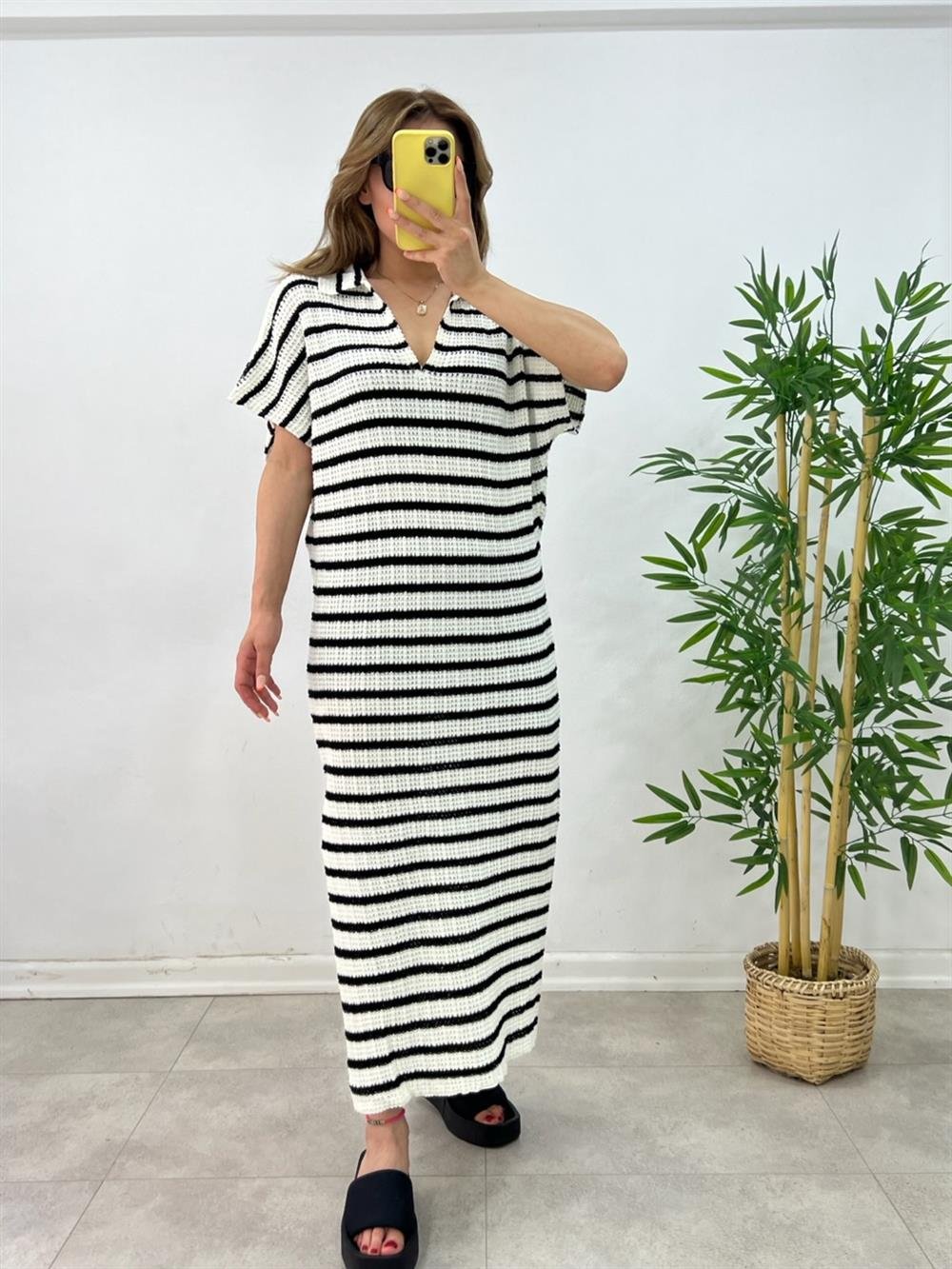 ÖRGÜ MERSERİZE ELBİSE