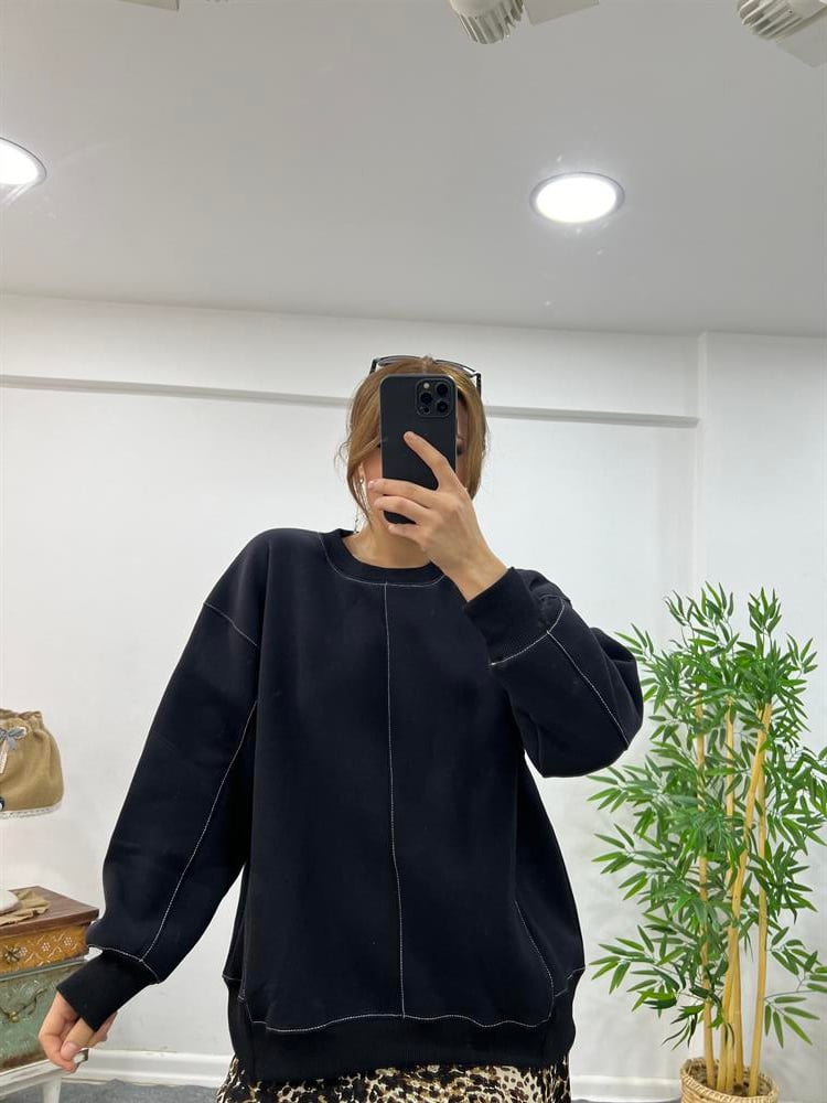 ORJİNAL MARKA ARKASI İŞLEMELİ SWEAT