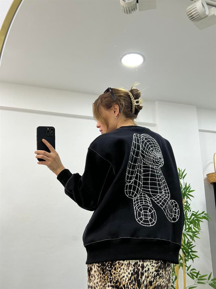 ORJİNAL MARKA ARKASI İŞLEMELİ SWEAT