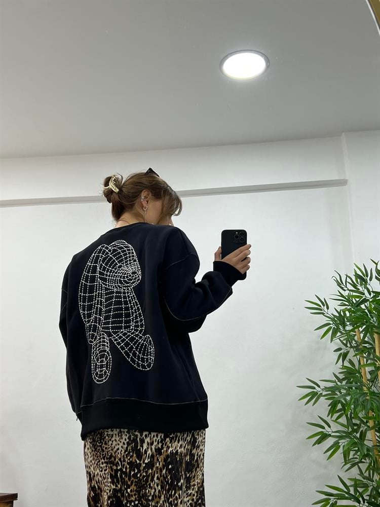 ORJİNAL MARKA ARKASI İŞLEMELİ SWEAT