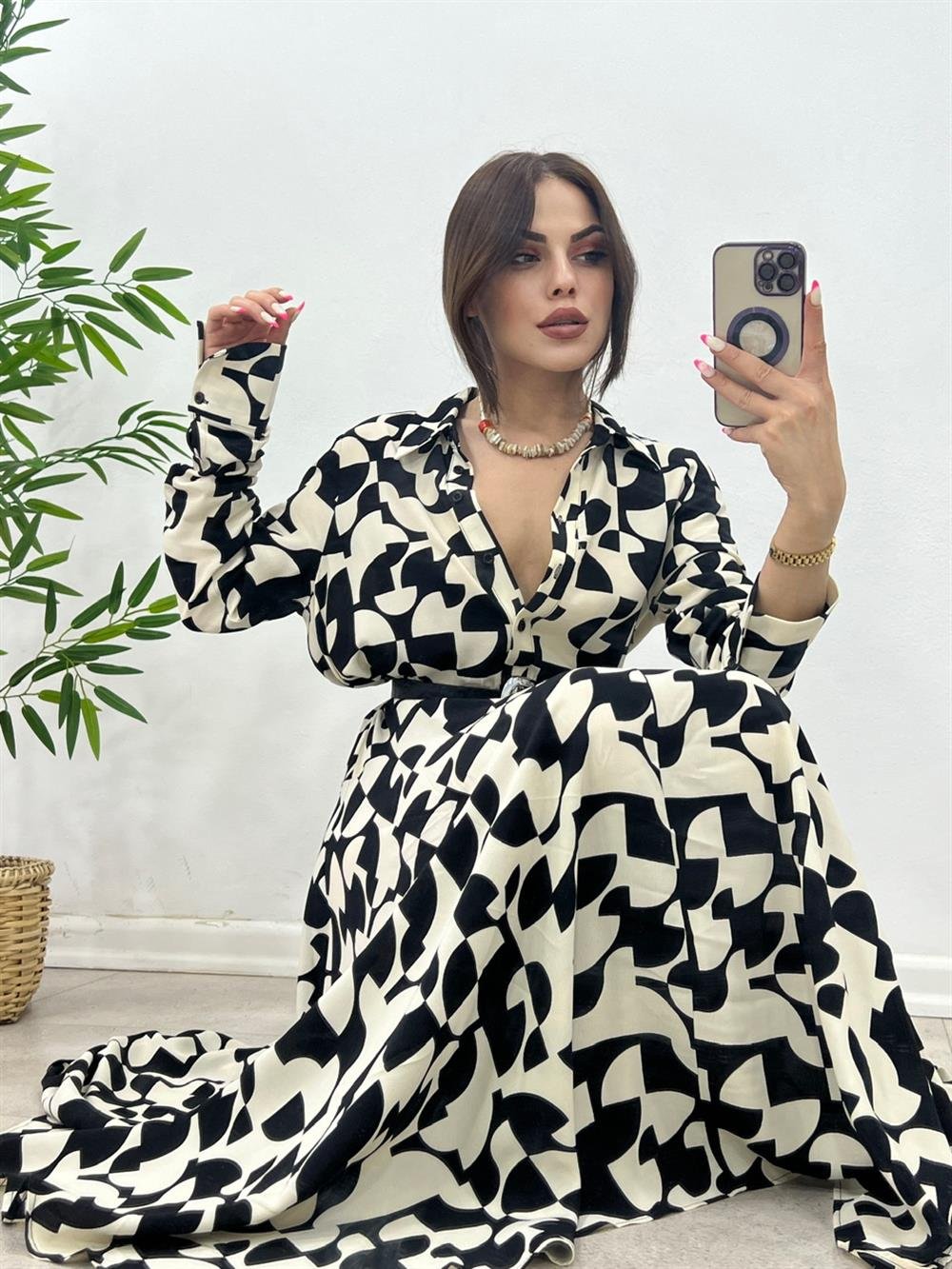 ORJİNAL MARKA ASİMETRİK ELBİSE