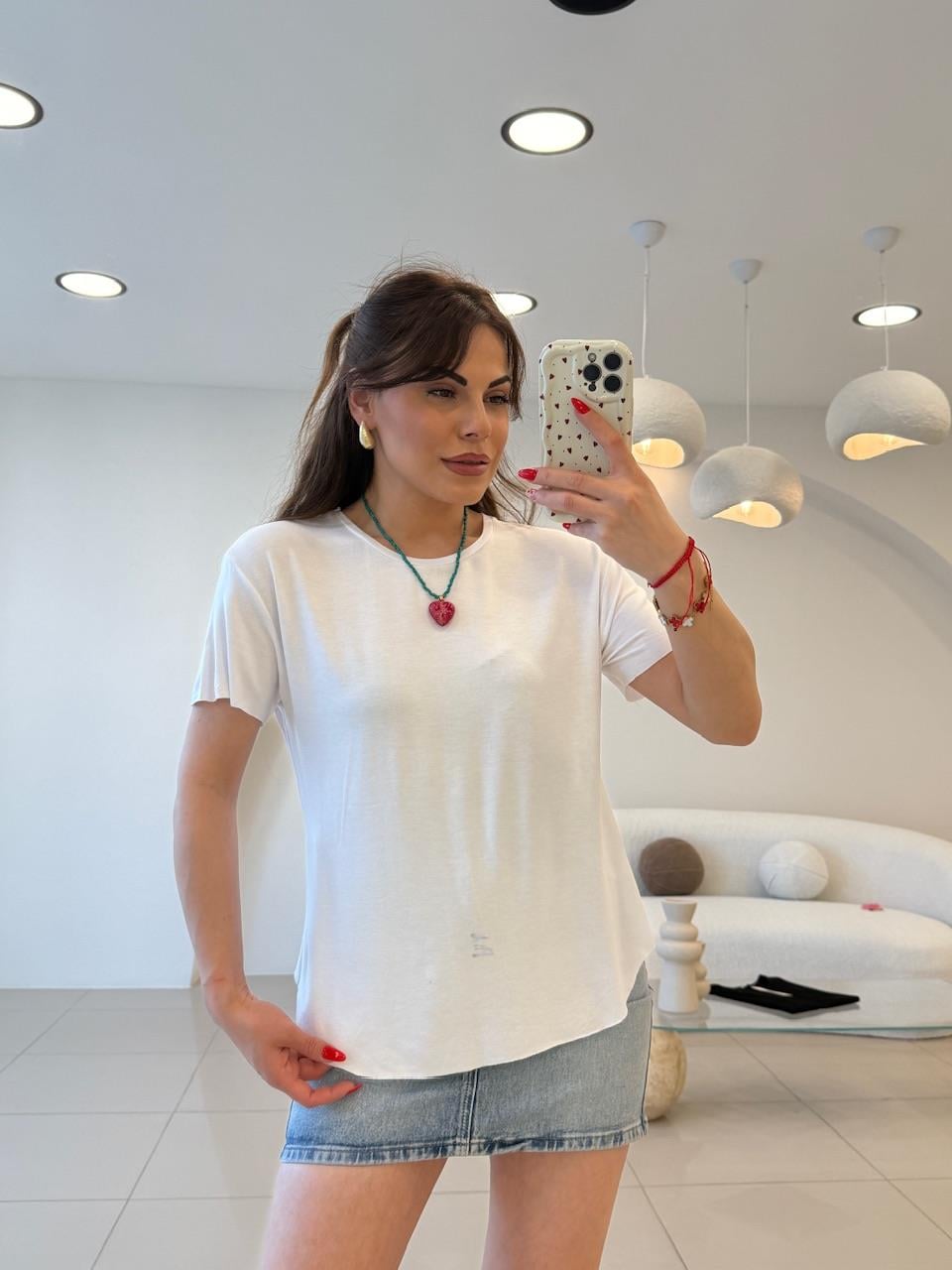 ORJINAL MARKA BİSİKLET YAKA TSHIRT BEYAZ