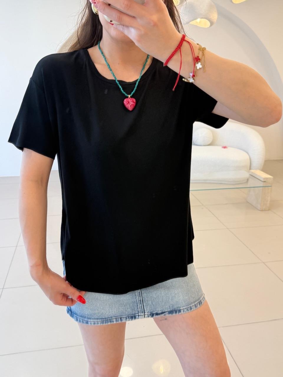 ORJINAL MARKA BİSİKLET YAKA TSHIRT SİYAH