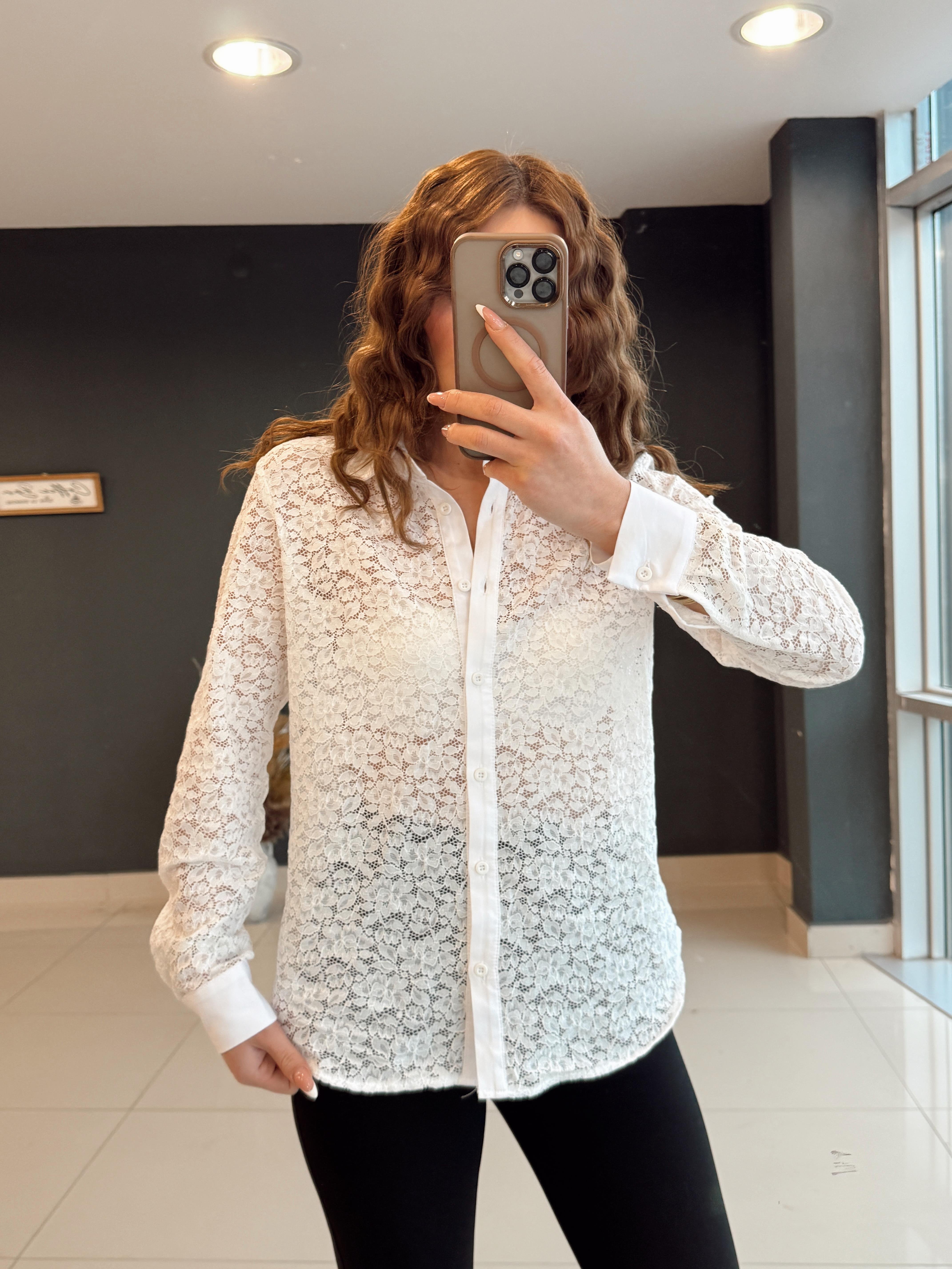 ORJİNAL MARKA DANTELLİ GÖMLEK