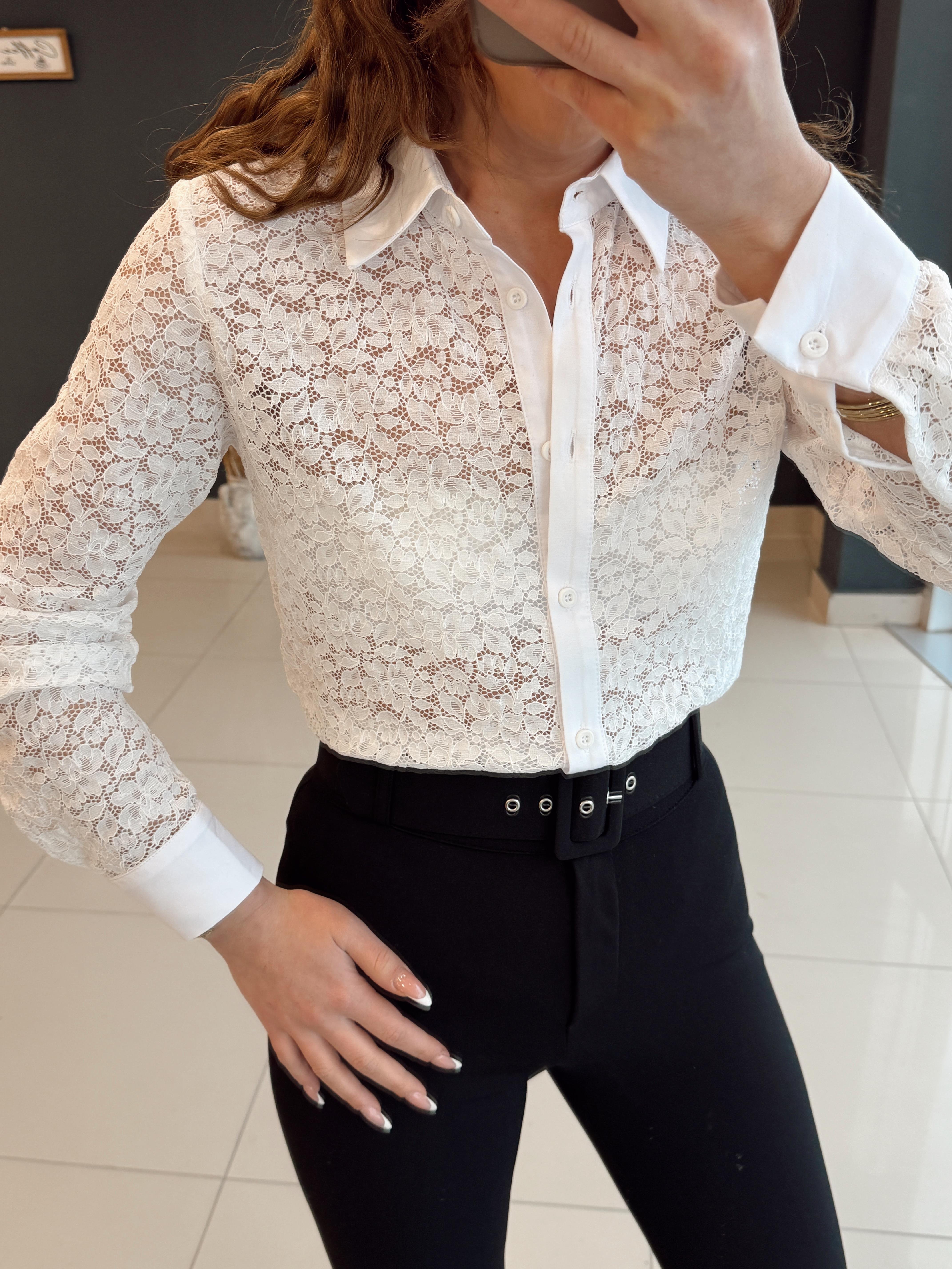 ORJİNAL MARKA DANTELLİ GÖMLEK