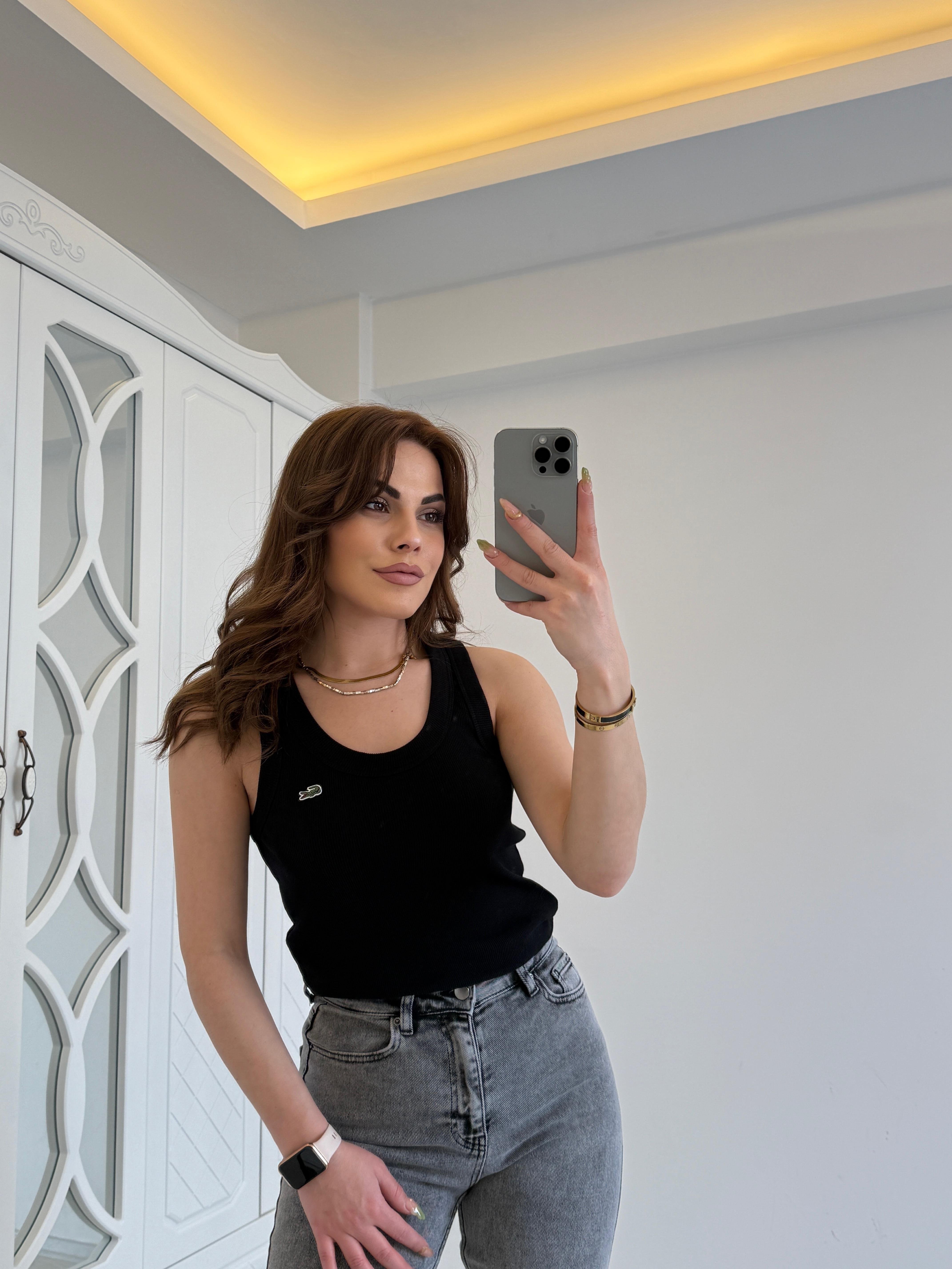 ORJİNAL MARKA FİTİLLİ ATLET SİYAH