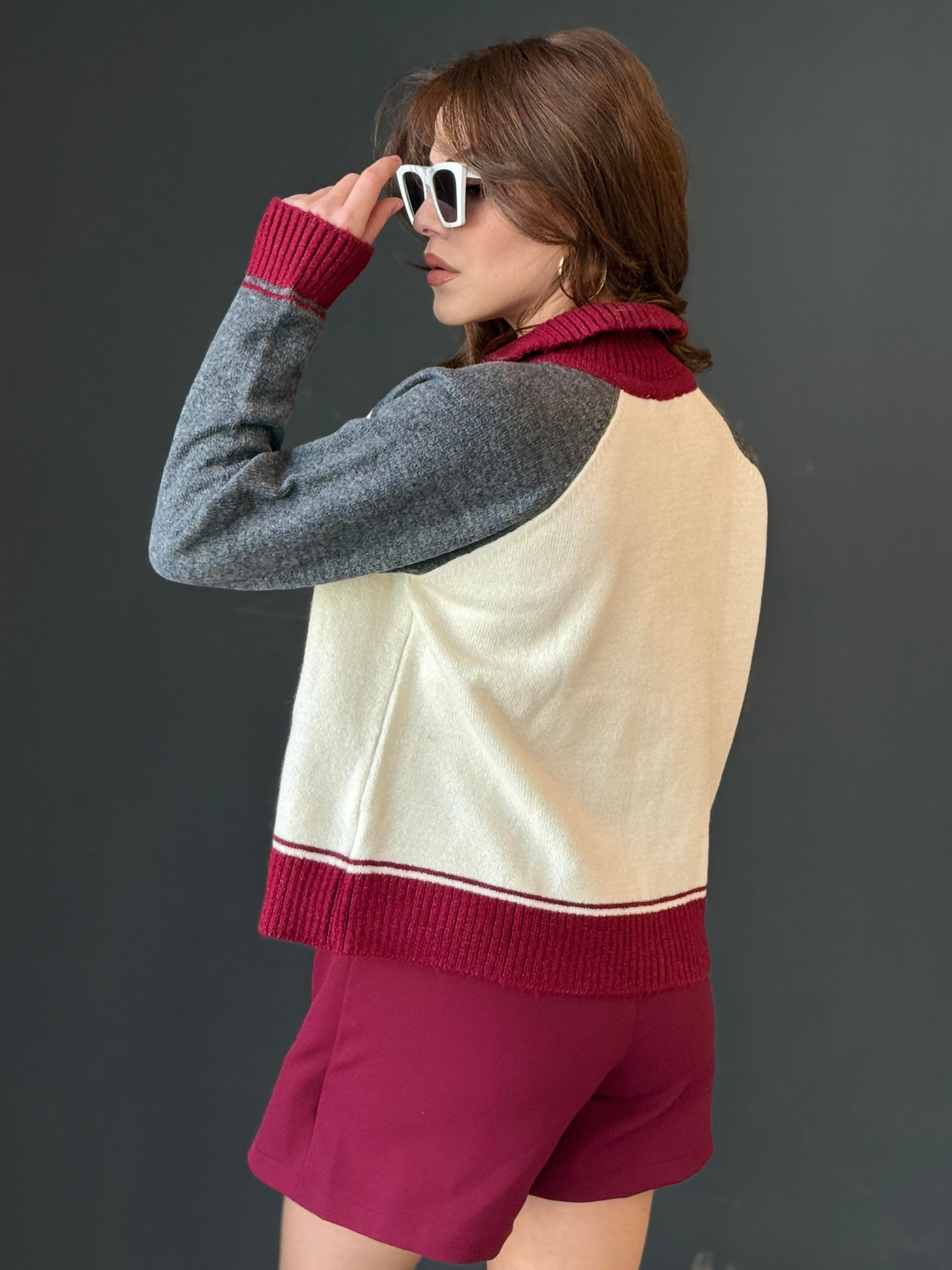 ORJİNAL MARKA HIRKA BORDO