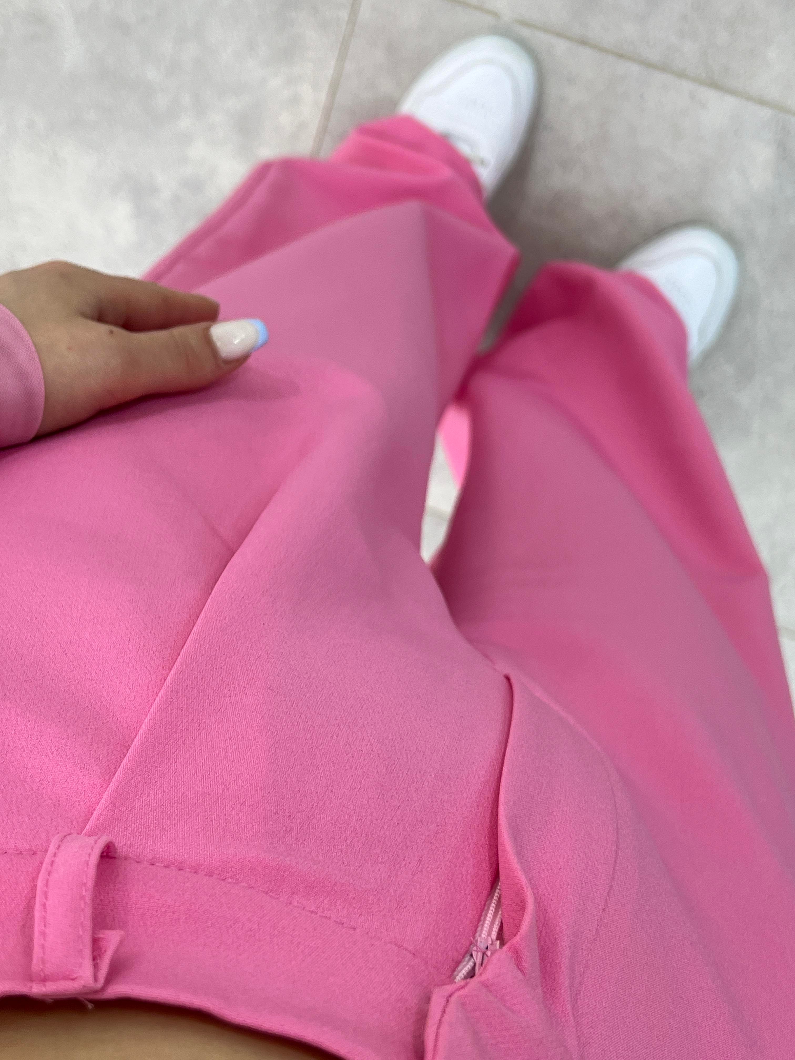 ORJİNAL MARKA PİLELİ PALAZZO PEMBE