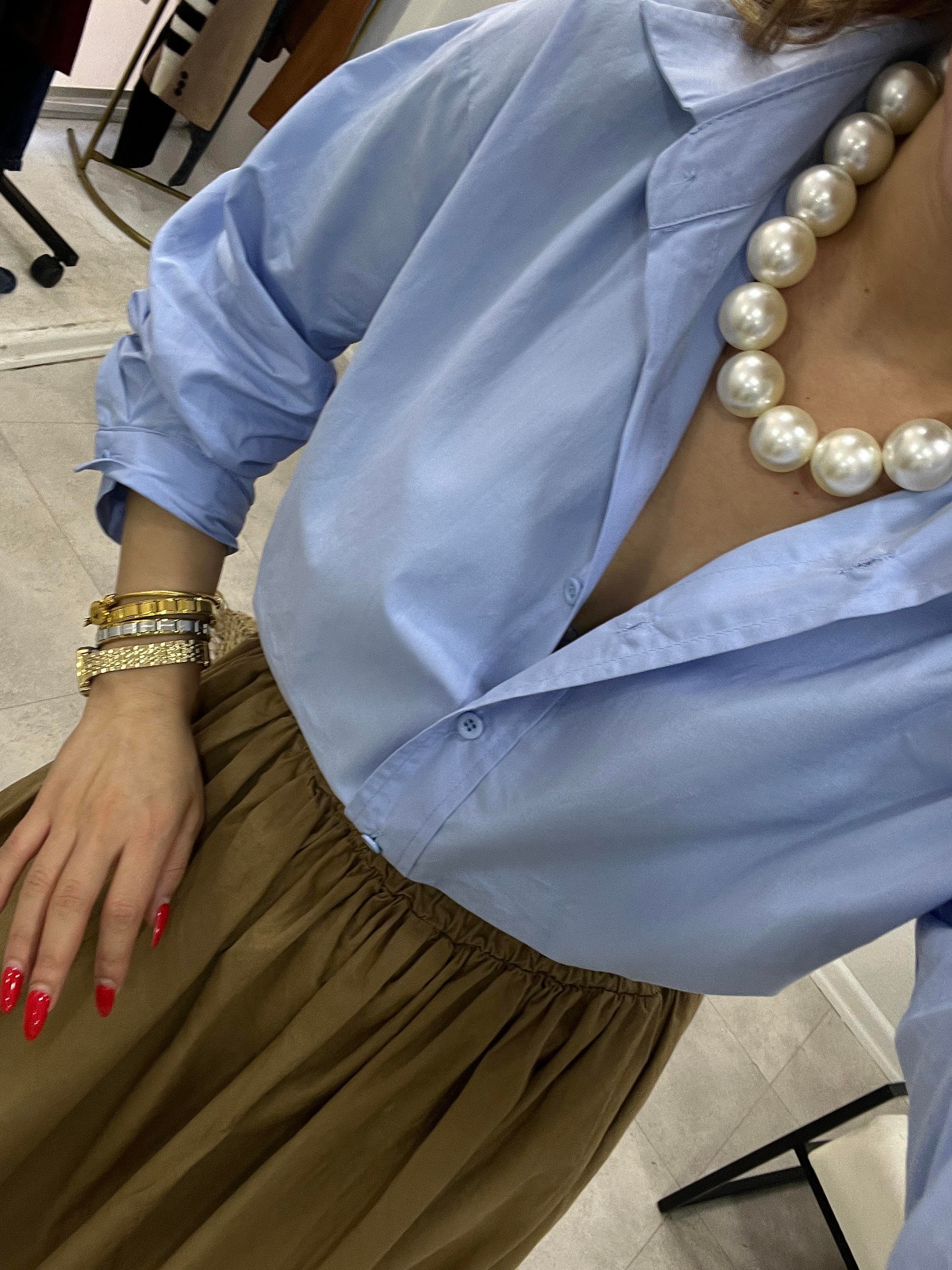 ORJİNAL MARKA POPLİN GÖMLEK MAVİ