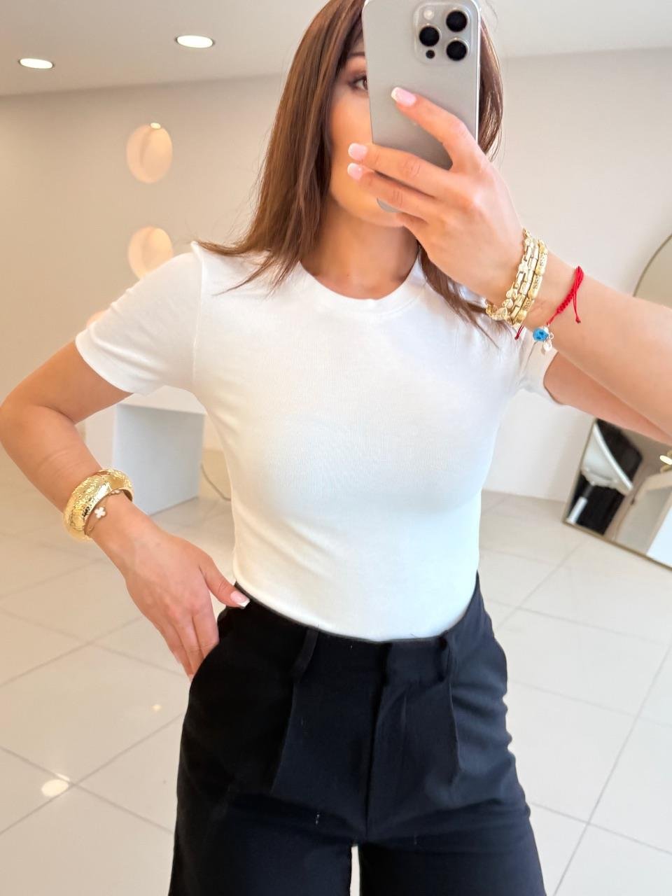 ORJINAL MARKA SLIM FIT TSHIRT BEYAZ