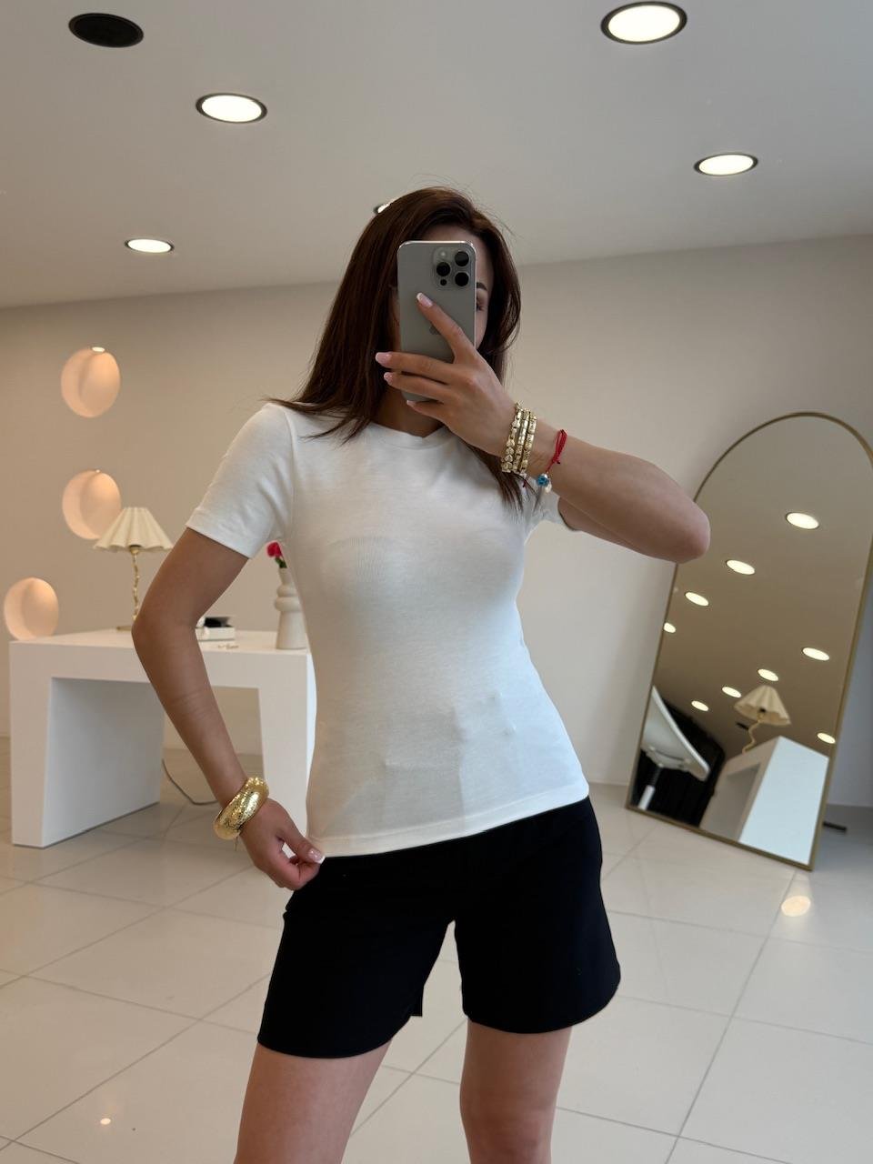 ORJINAL MARKA SLIM FIT TSHIRT BEYAZ