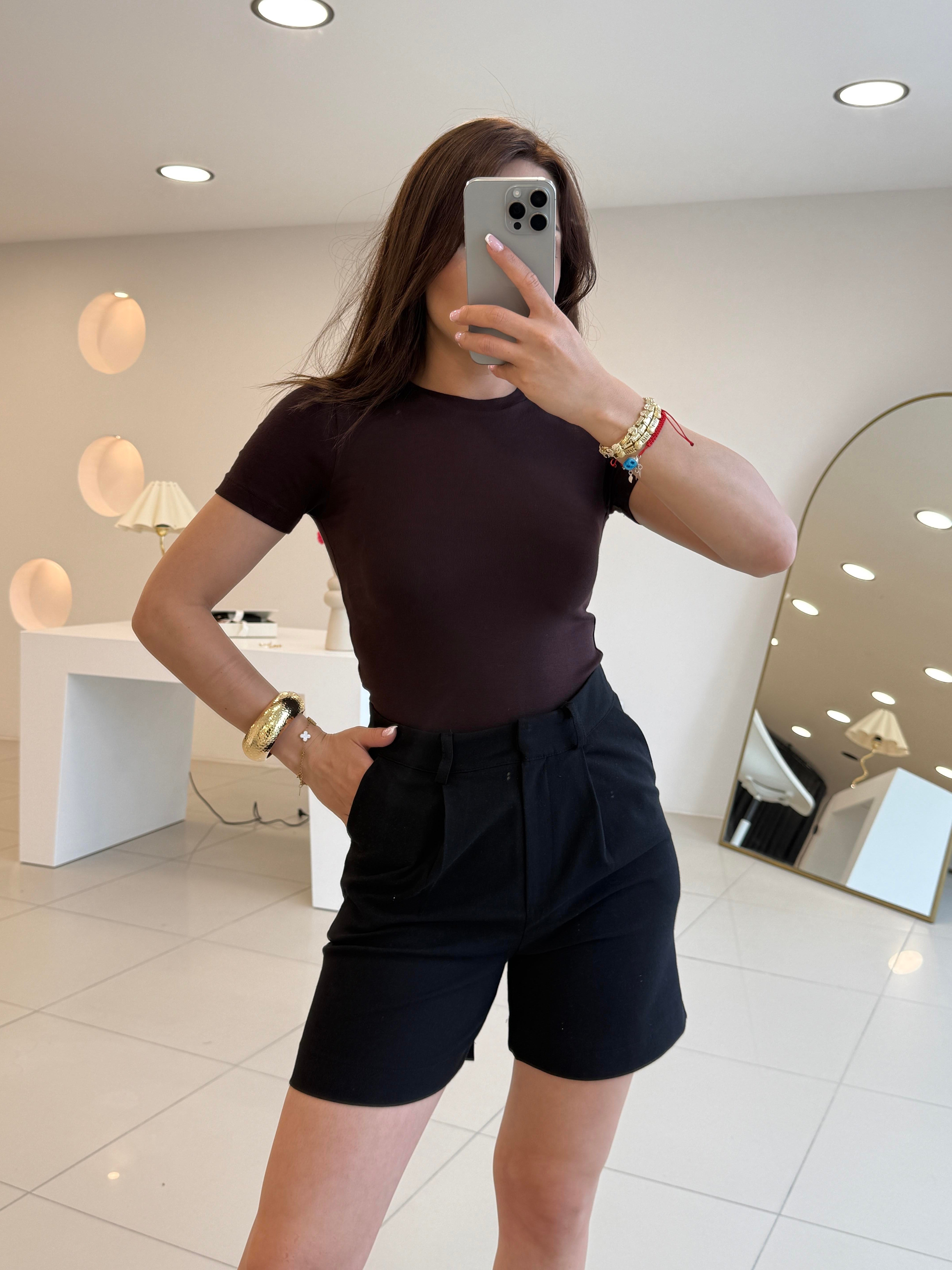 ORJINAL MARKA SLIM FIT TSHIRT KAHVE