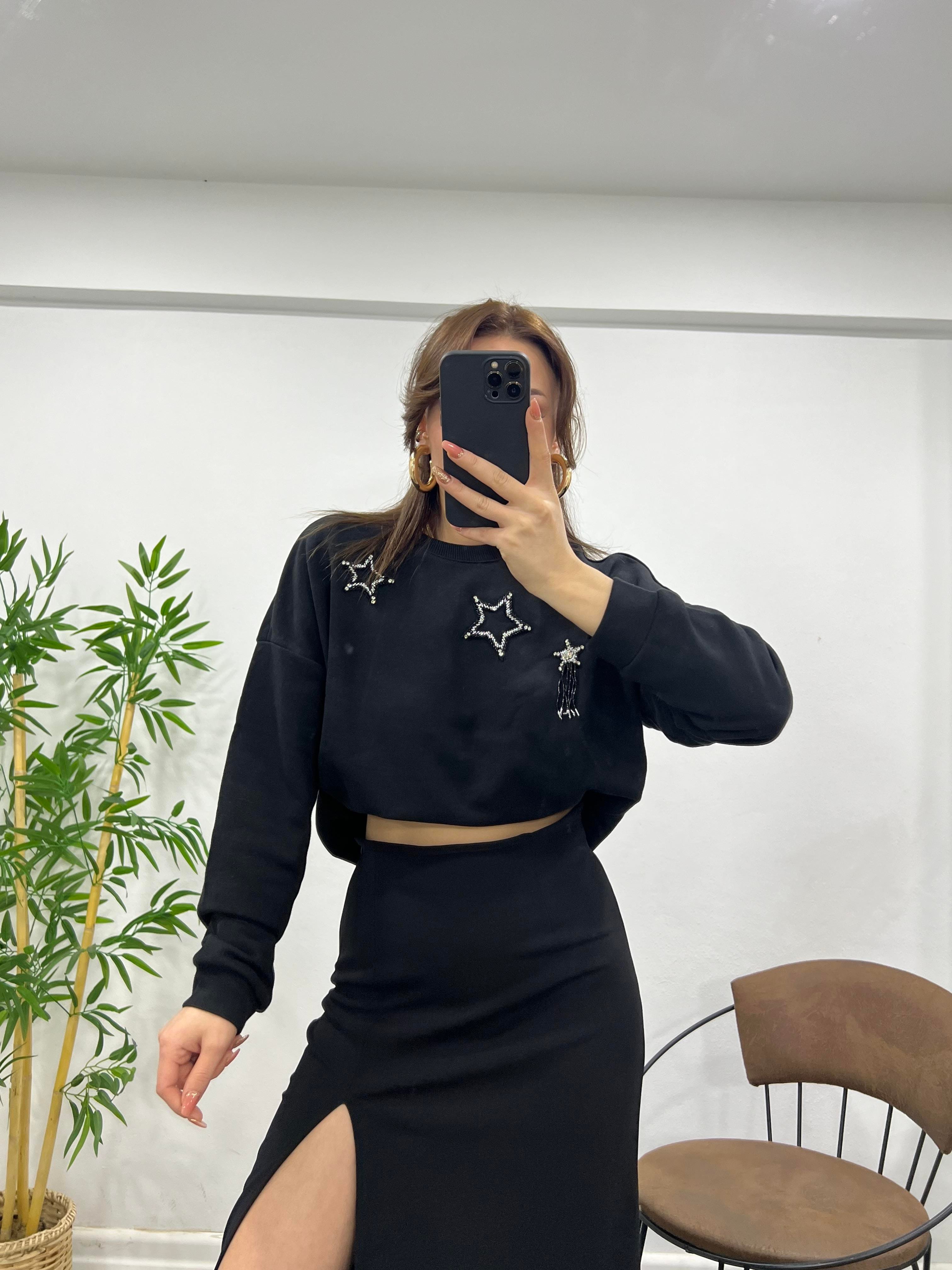 ORJİNAL MARKA TAŞLI SWEAT