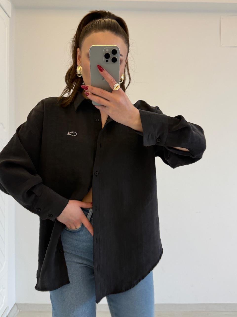 ORJINAL MARKA TENSEL GÖMLEK  SİYAH