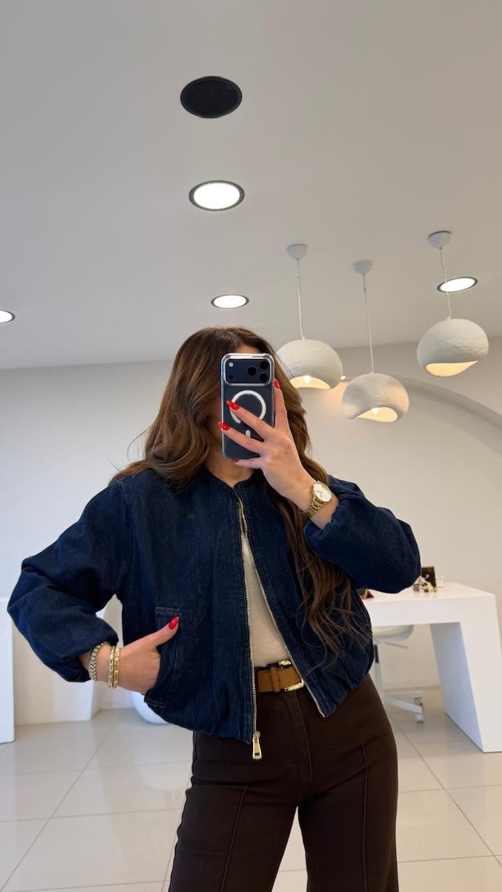 ÖZEL SERİ DENİM BOMBER LACİVERT