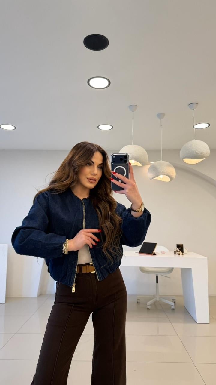 ÖZEL SERİ DENİM BOMBER LACİVERT