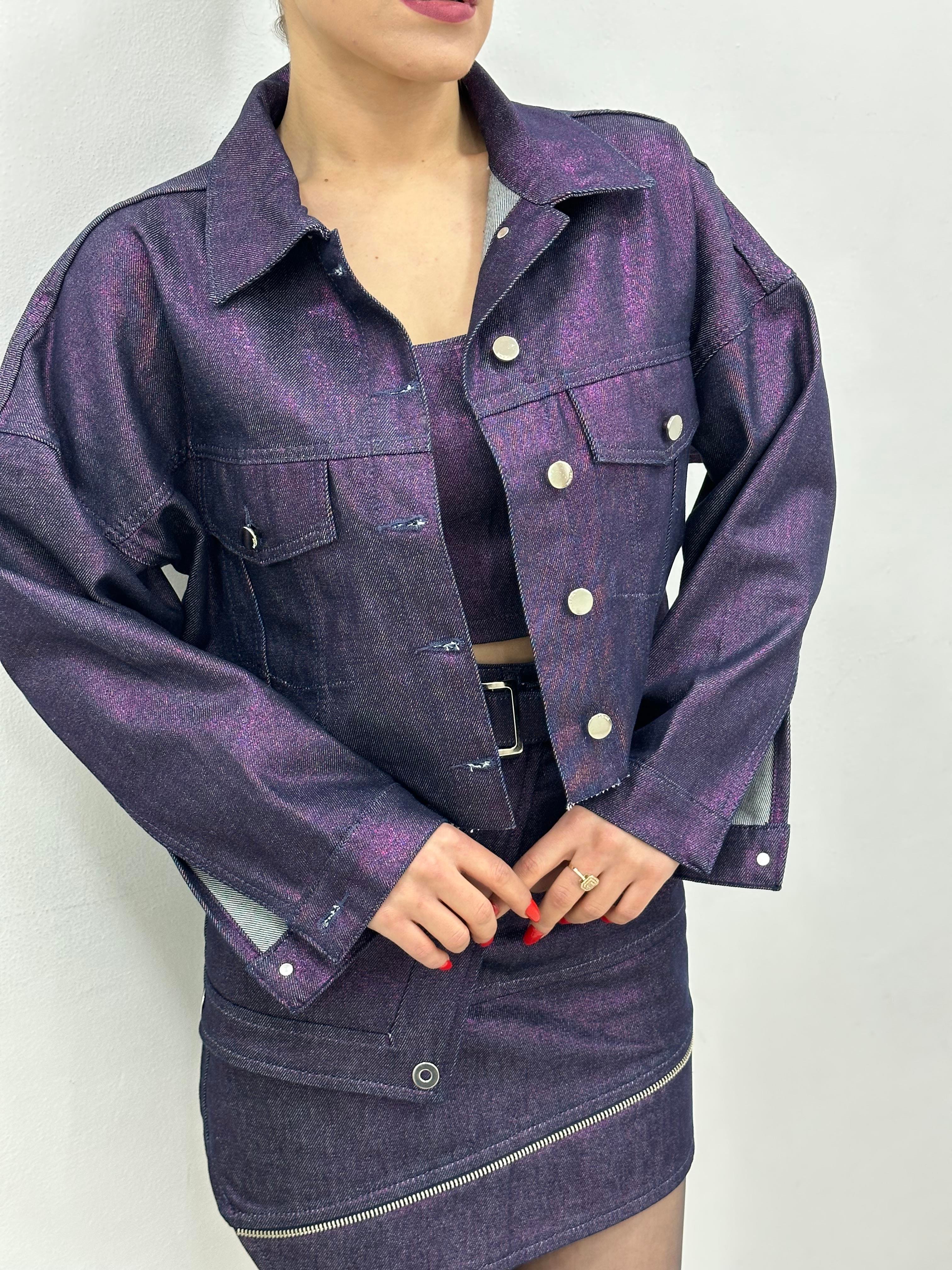 ÖZEL SERİ SİMLİ MOR CEKET 