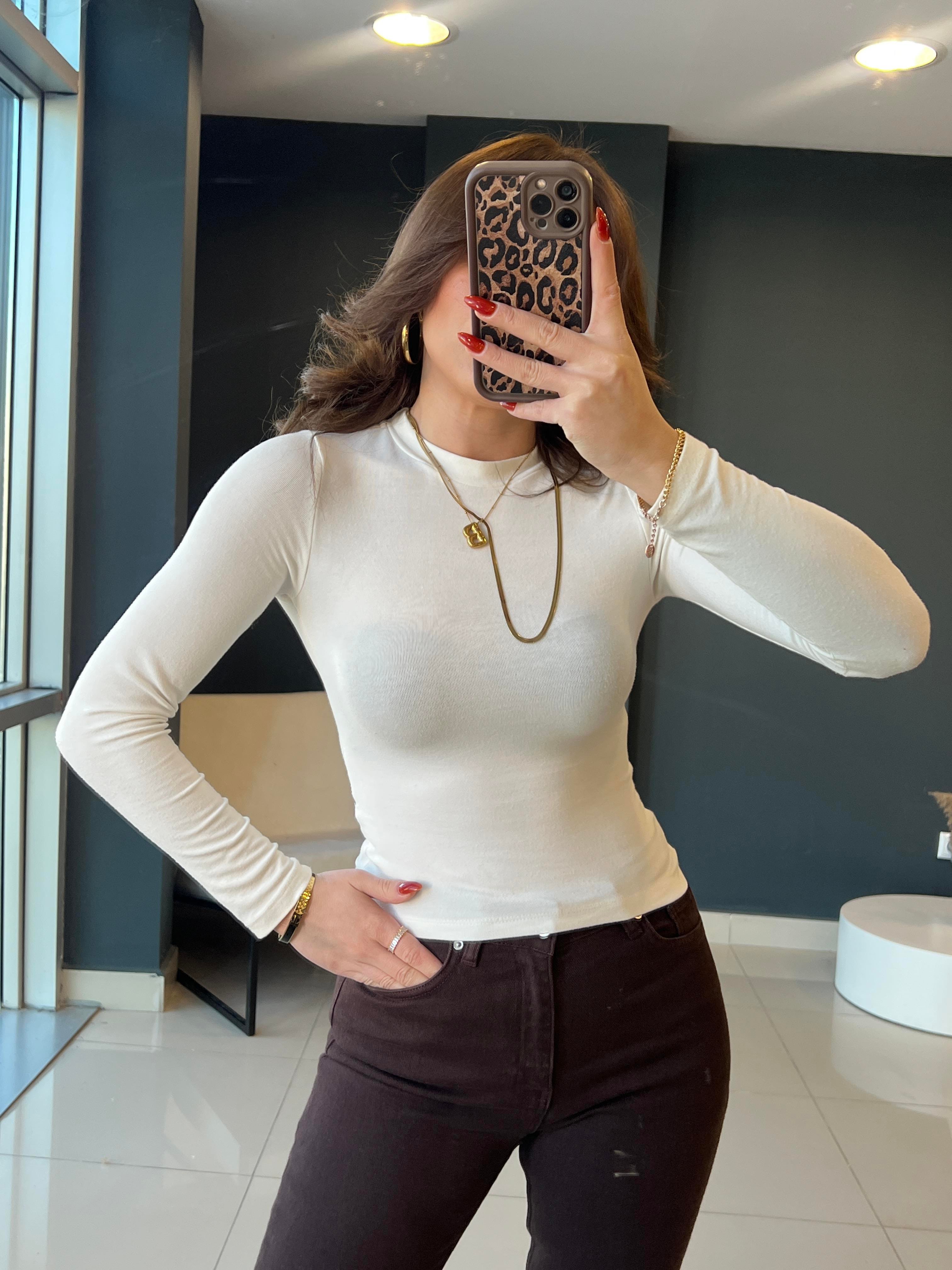 PAMUK BASİC BLUZ EKRU