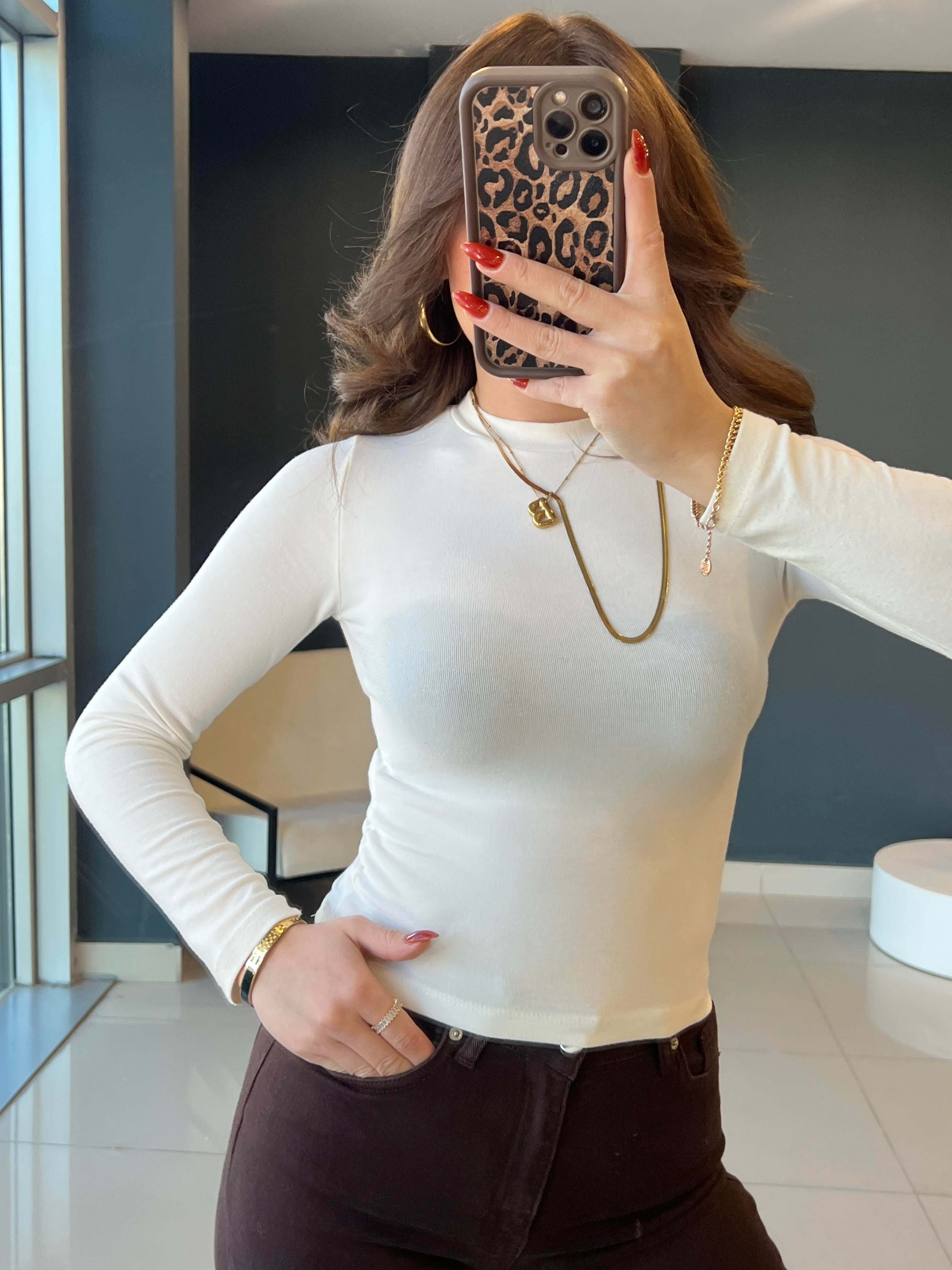 PAMUK BASİC BLUZ EKRU