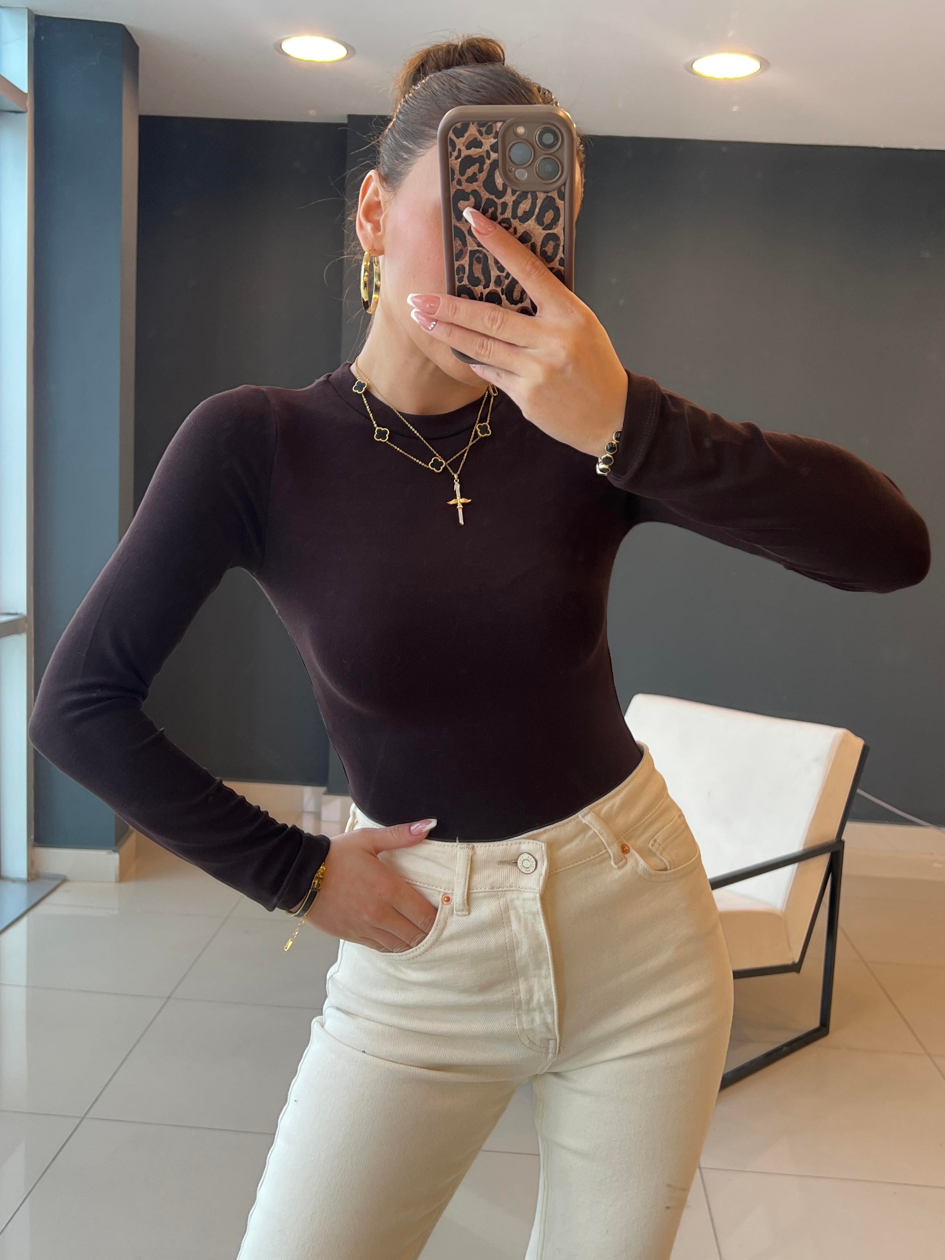 PAMUK BASİC BLUZ KAHVE