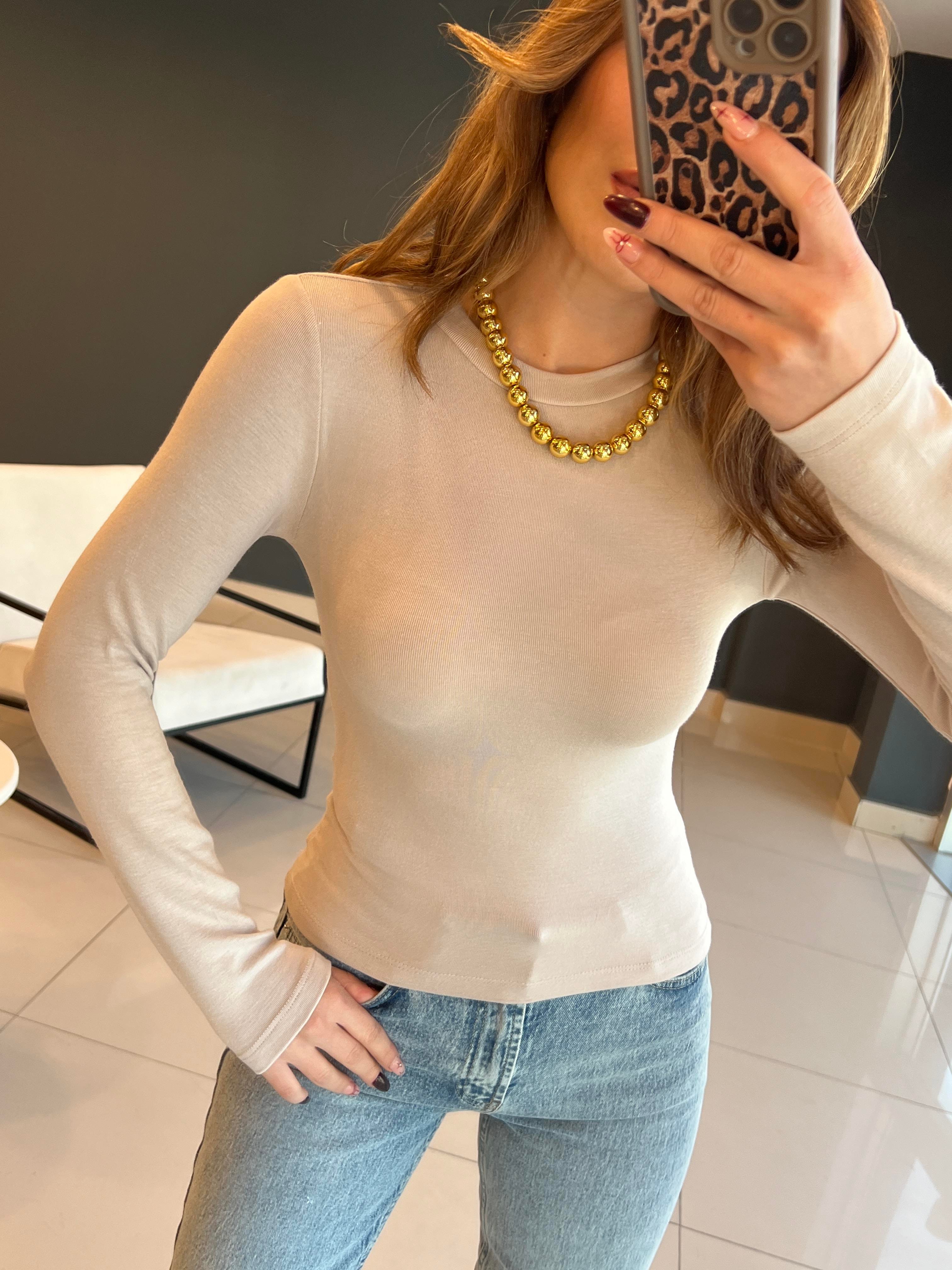 PAMUK BASİC BLUZ TAŞ