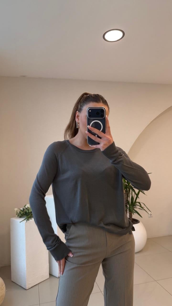 PAMUK BASİC DİLVİN BLUZ ANTRASİT