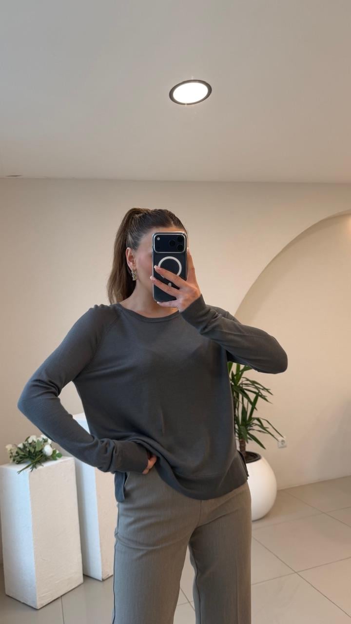 PAMUK BASİC DİLVİN BLUZ ANTRASİT