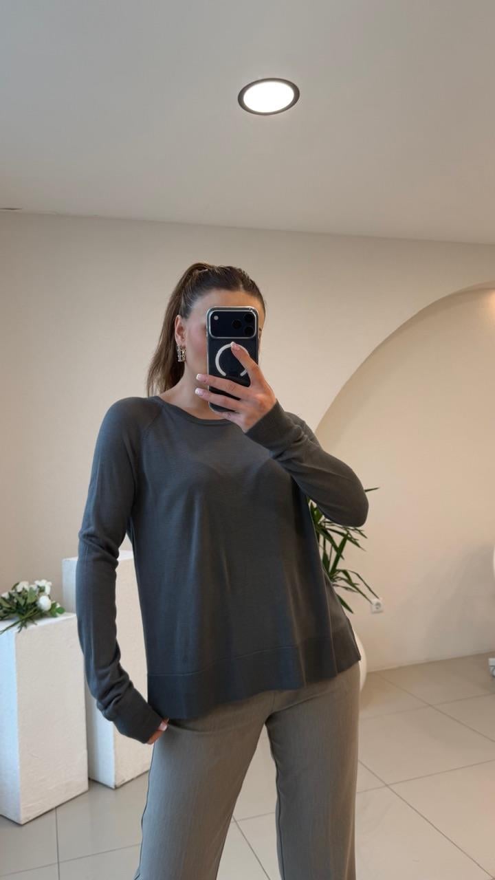 PAMUK BASİC DİLVİN BLUZ ANTRASİT