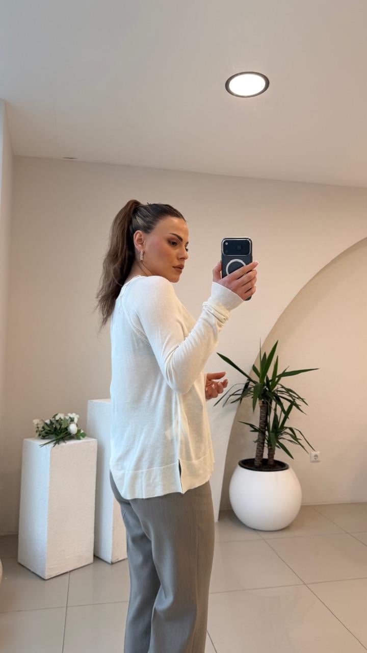 PAMUK BASİC DİLVİN BLUZ EKRU 