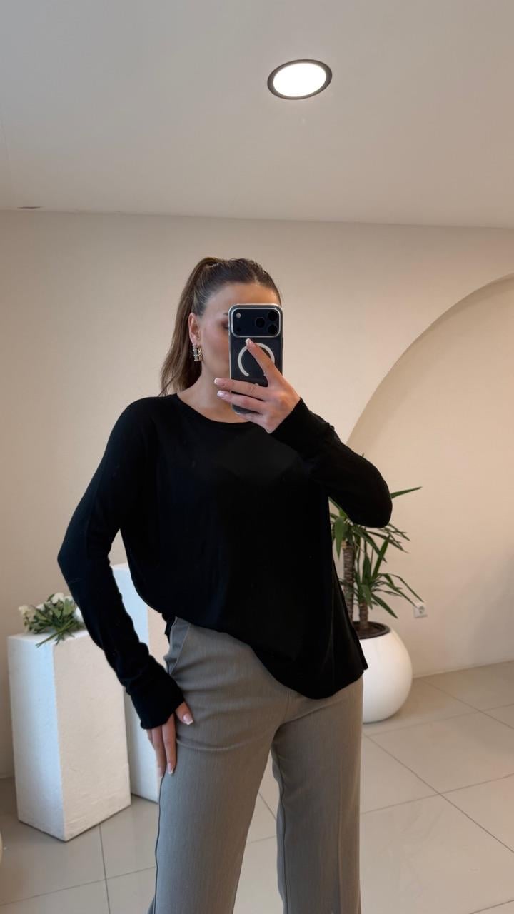 PAMUK BASİC DİLVİN BLUZ SİYAH 