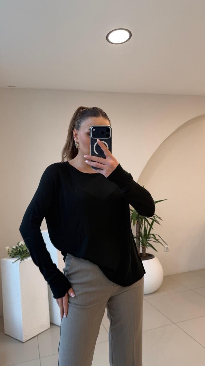 PAMUK BASİC DİLVİN BLUZ SİYAH 