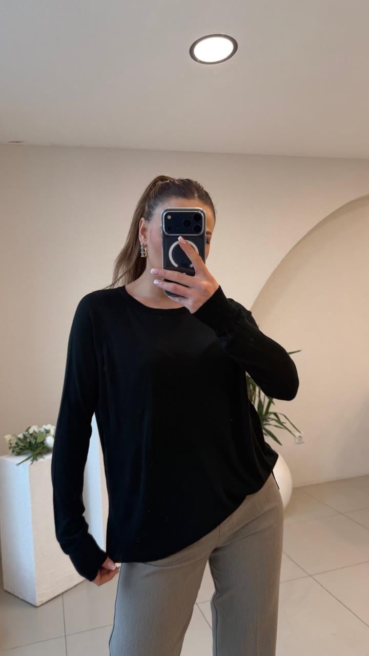 PAMUK BASİC DİLVİN BLUZ SİYAH 