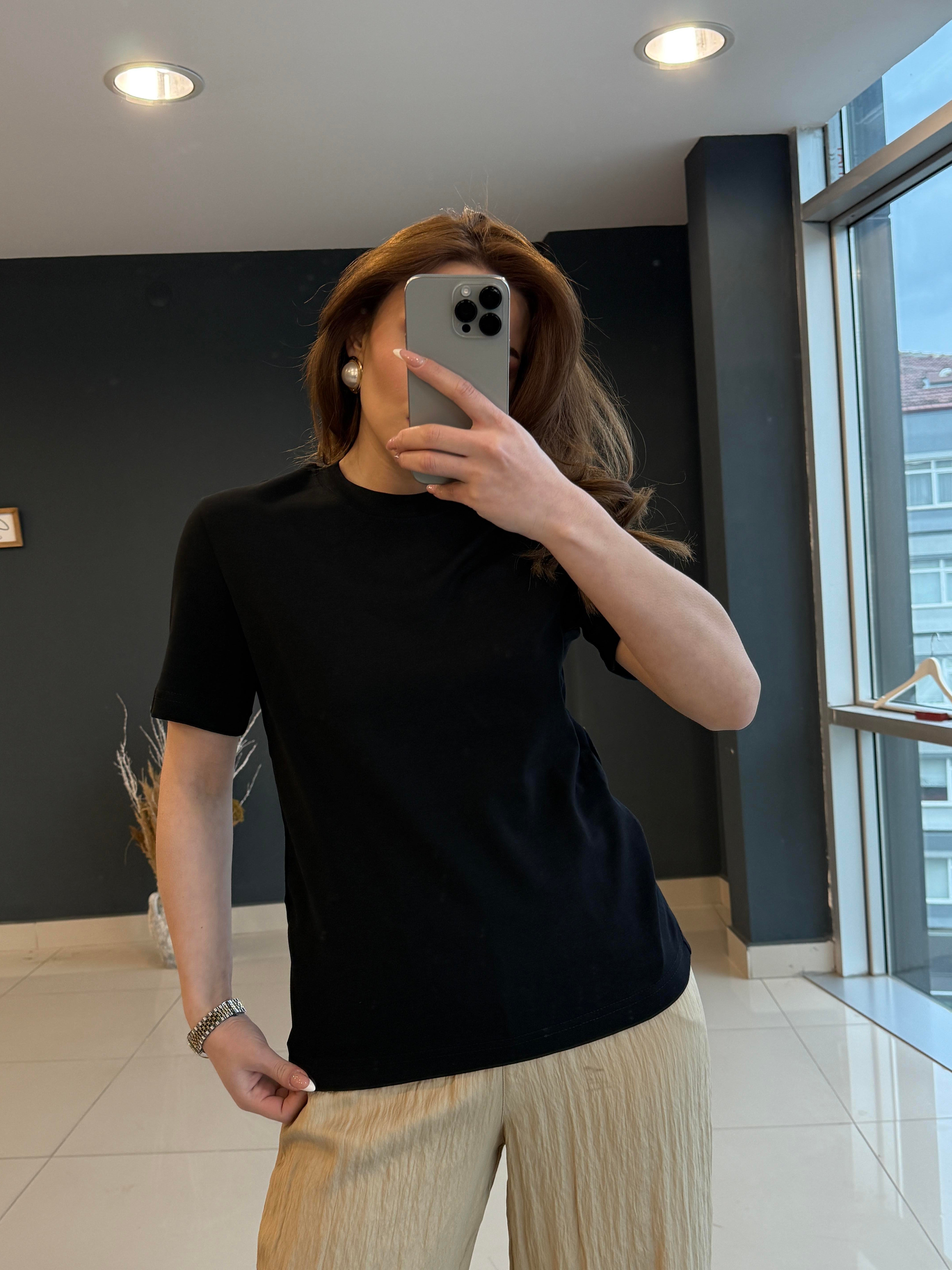 PAMUK BASİC THİŞÖRT SİYAH