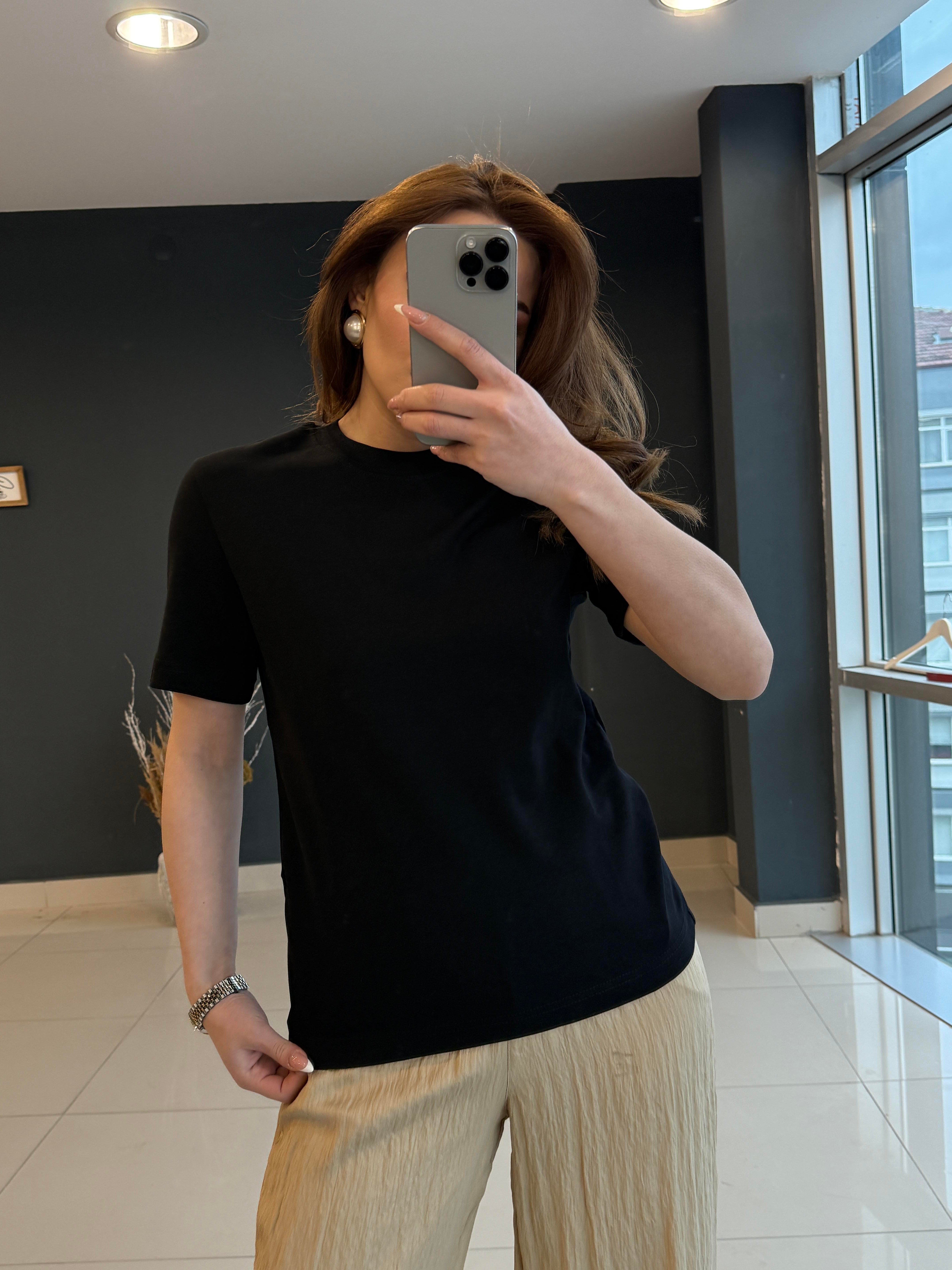 PAMUK BASİC THİŞÖRT SİYAH