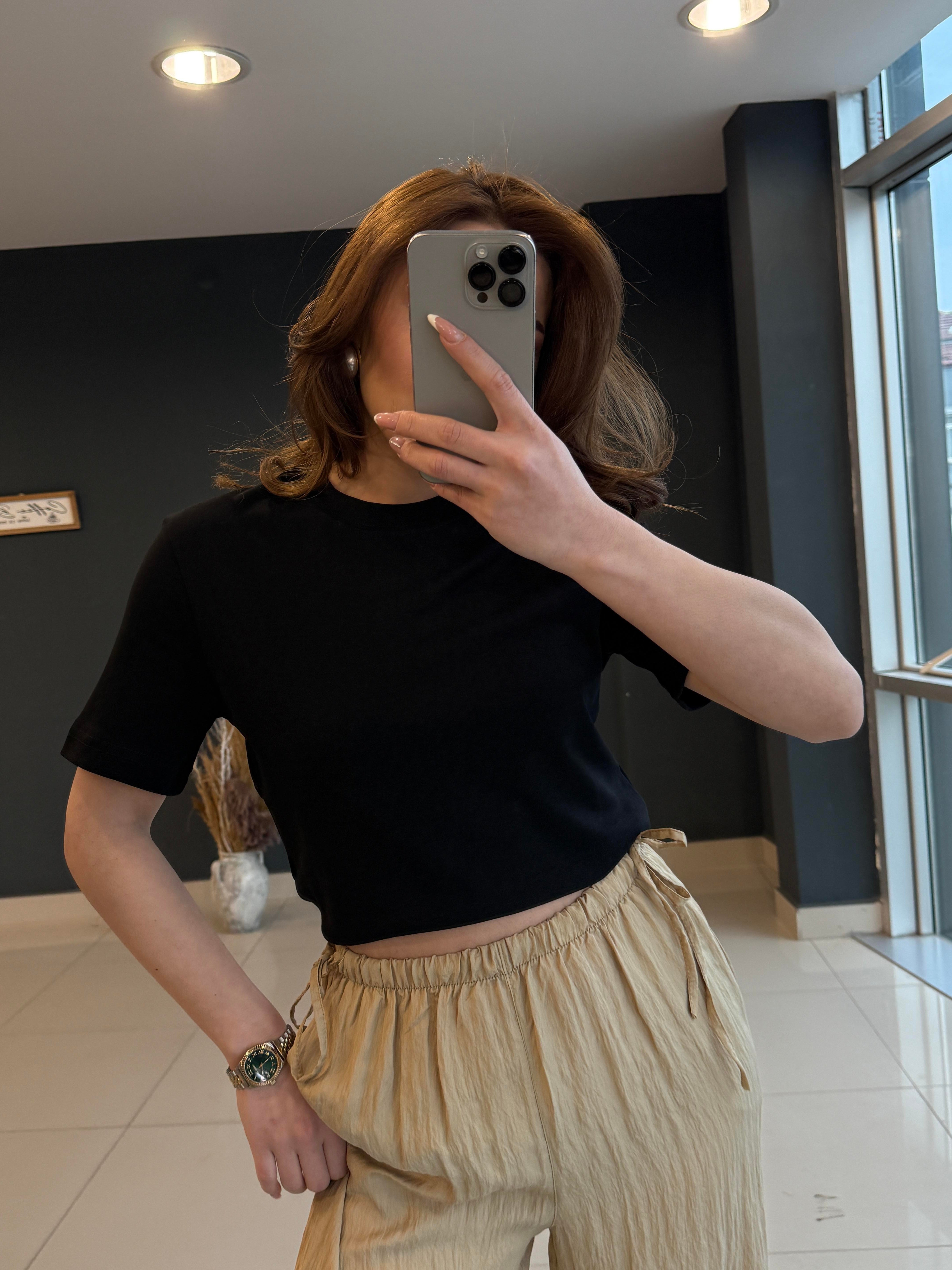 PAMUK BASİC THİŞÖRT SİYAH