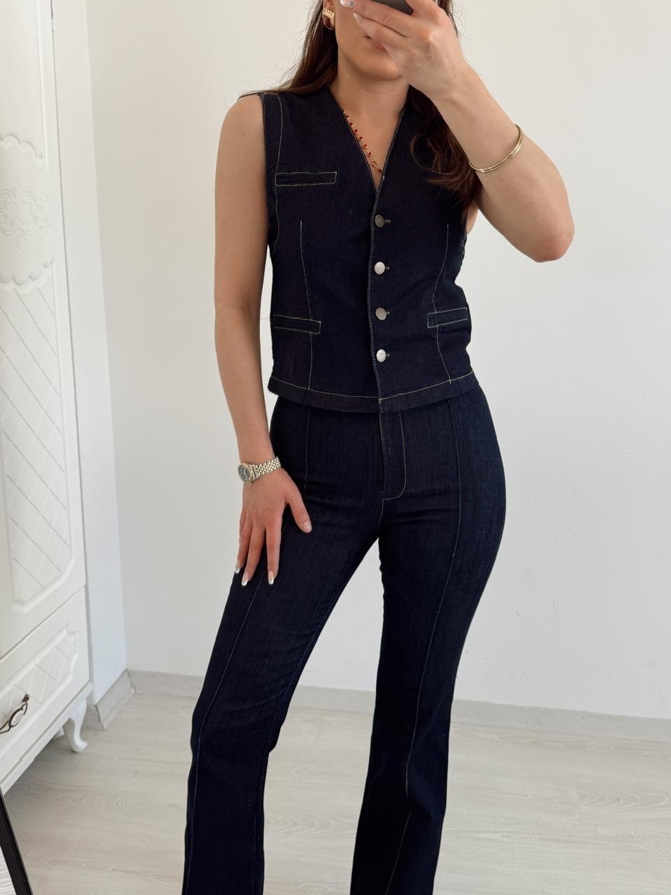 PANTOLON YELEK DENİM TAKIM
