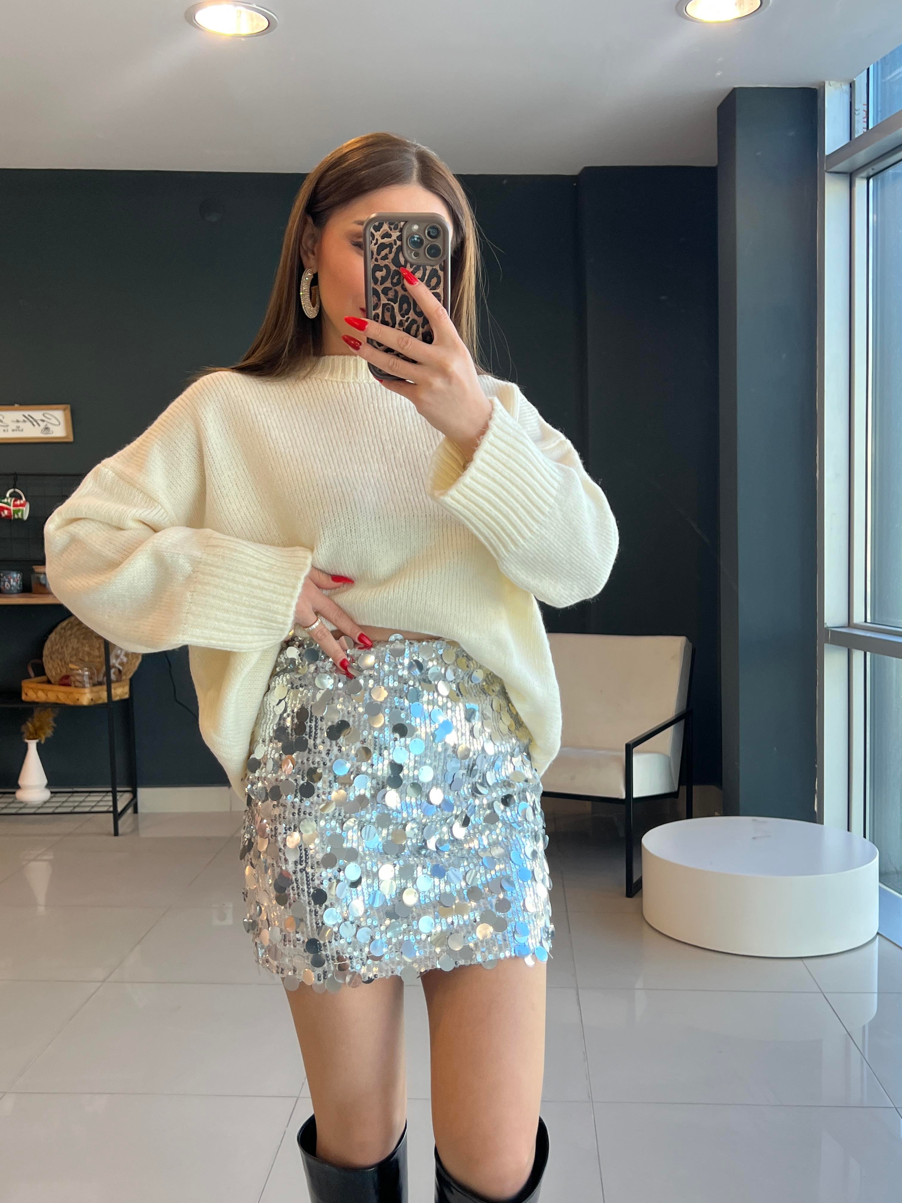 PAYETLİ GÜMÜŞ ETEK 