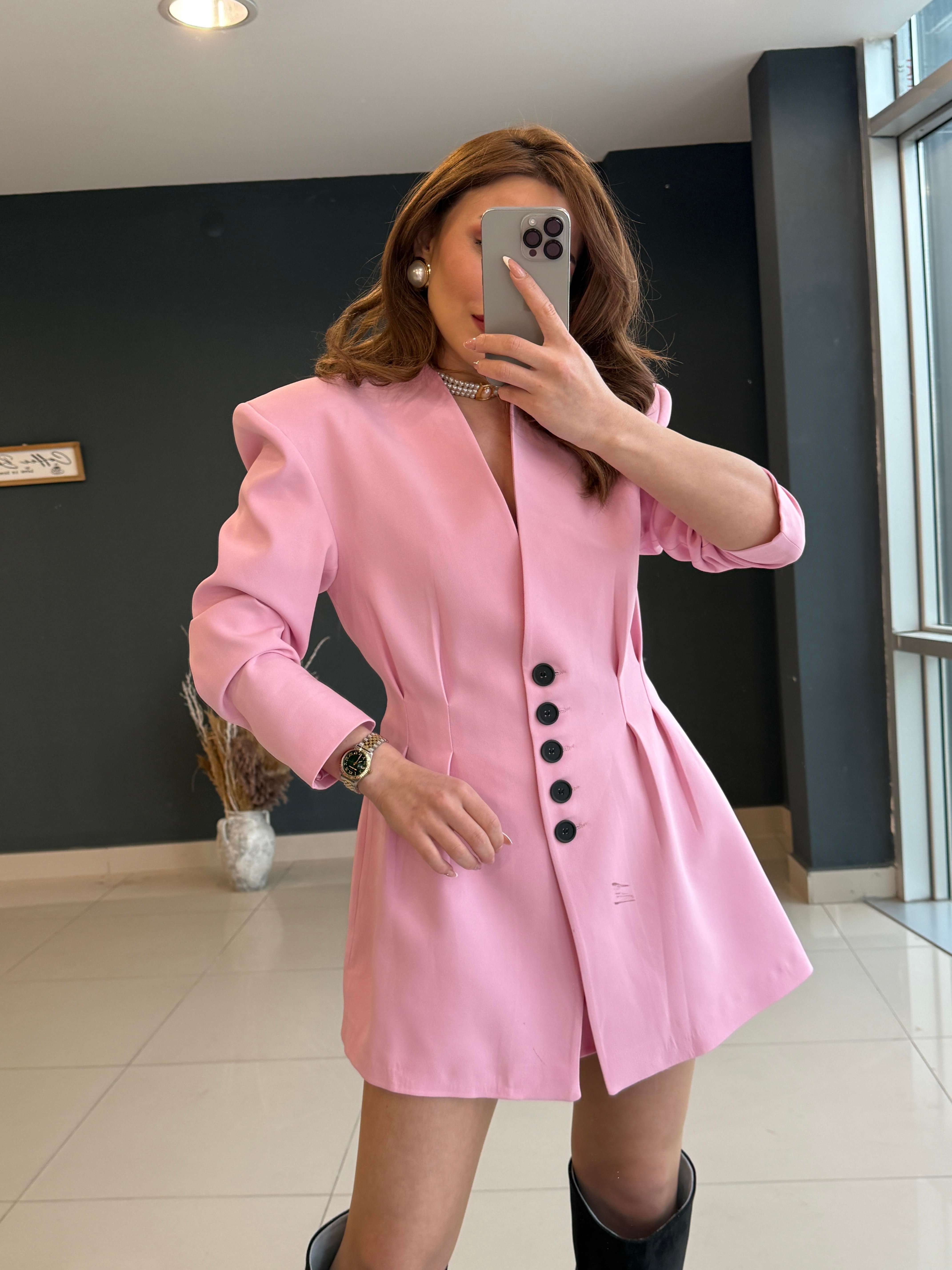 PEMBE ETEKLİ İKİLİ TAKIM
