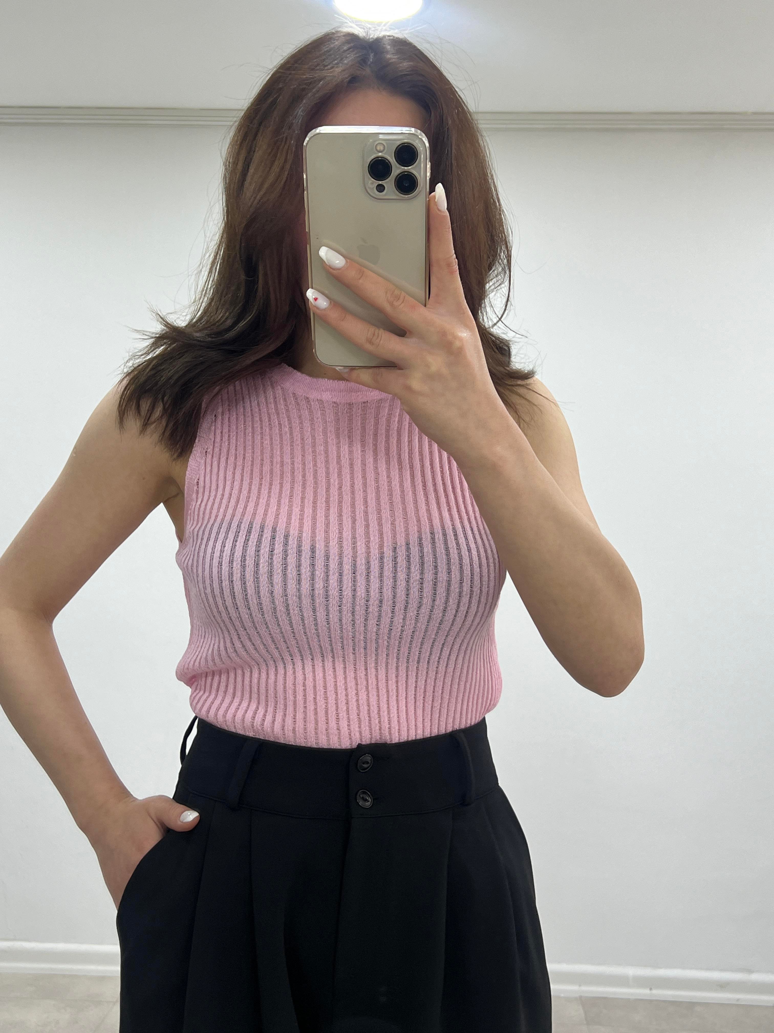 PEMBE MERSERİZE ATLET